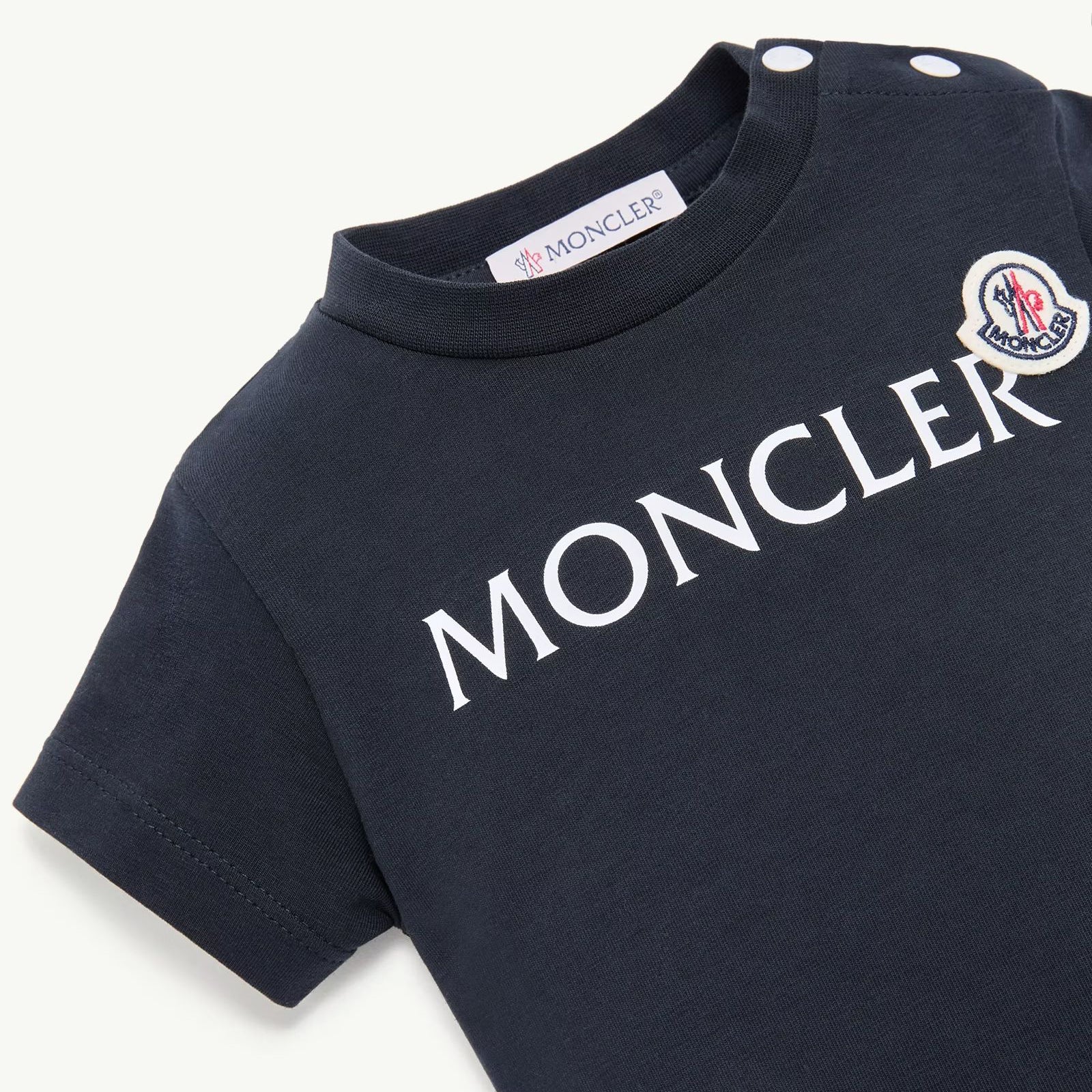 Baby Boys Navy Logo Cotton T-Shirt