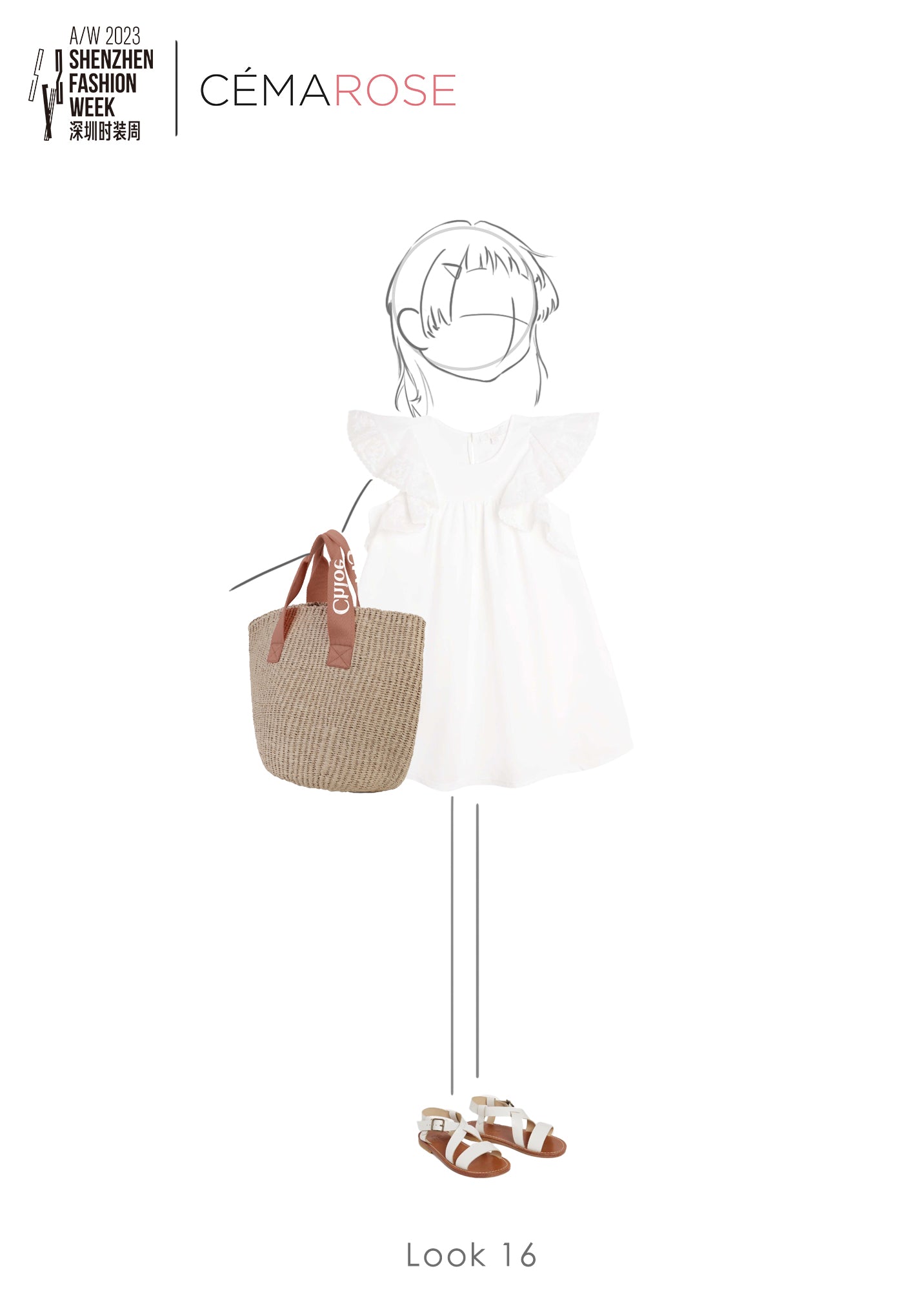 Girls White Ruffled Cotton Dress