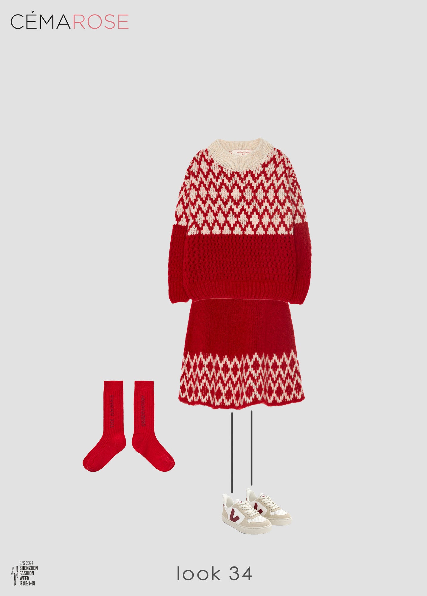 Boys & Girls Red Wool Socks