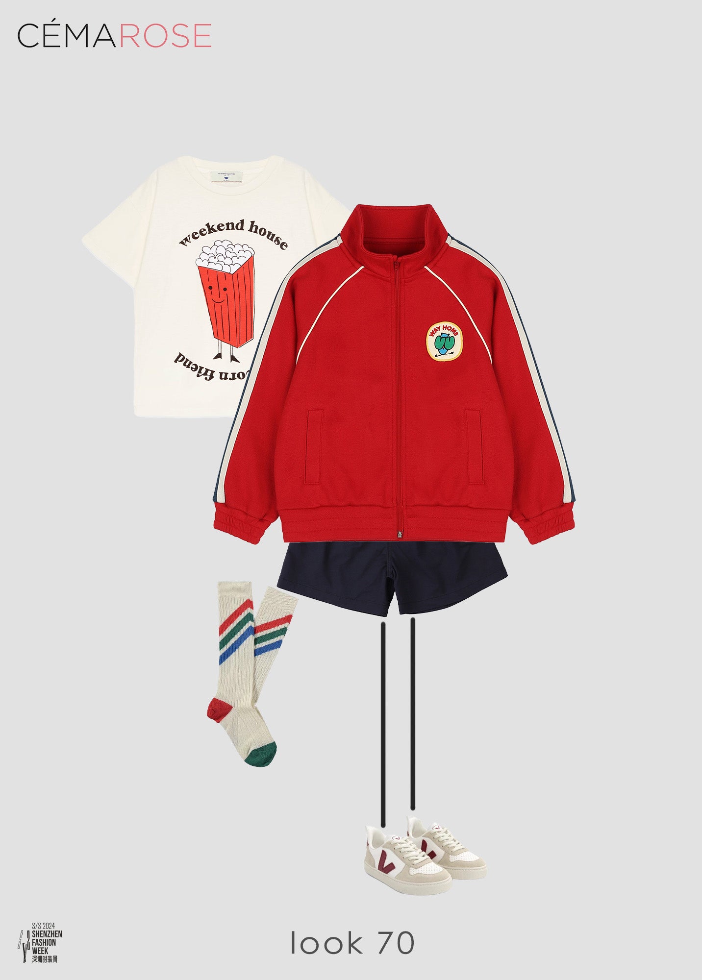 Boys & Girls White "SMALL V-10 L" Shoes