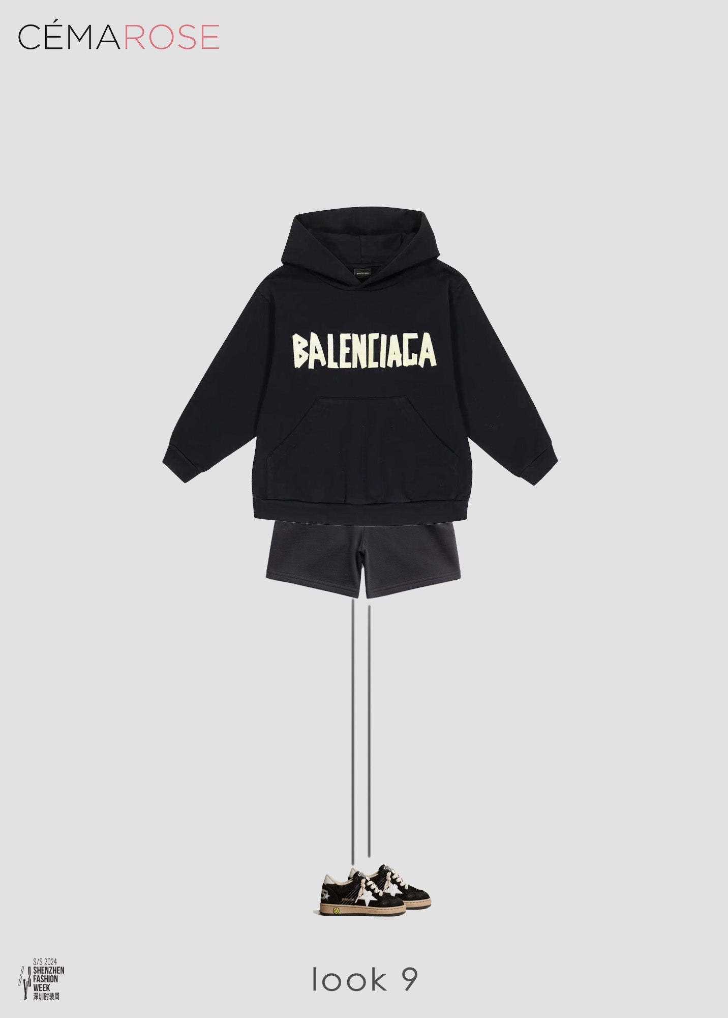 Boys Black Hooded Cotton Sweatshirt
