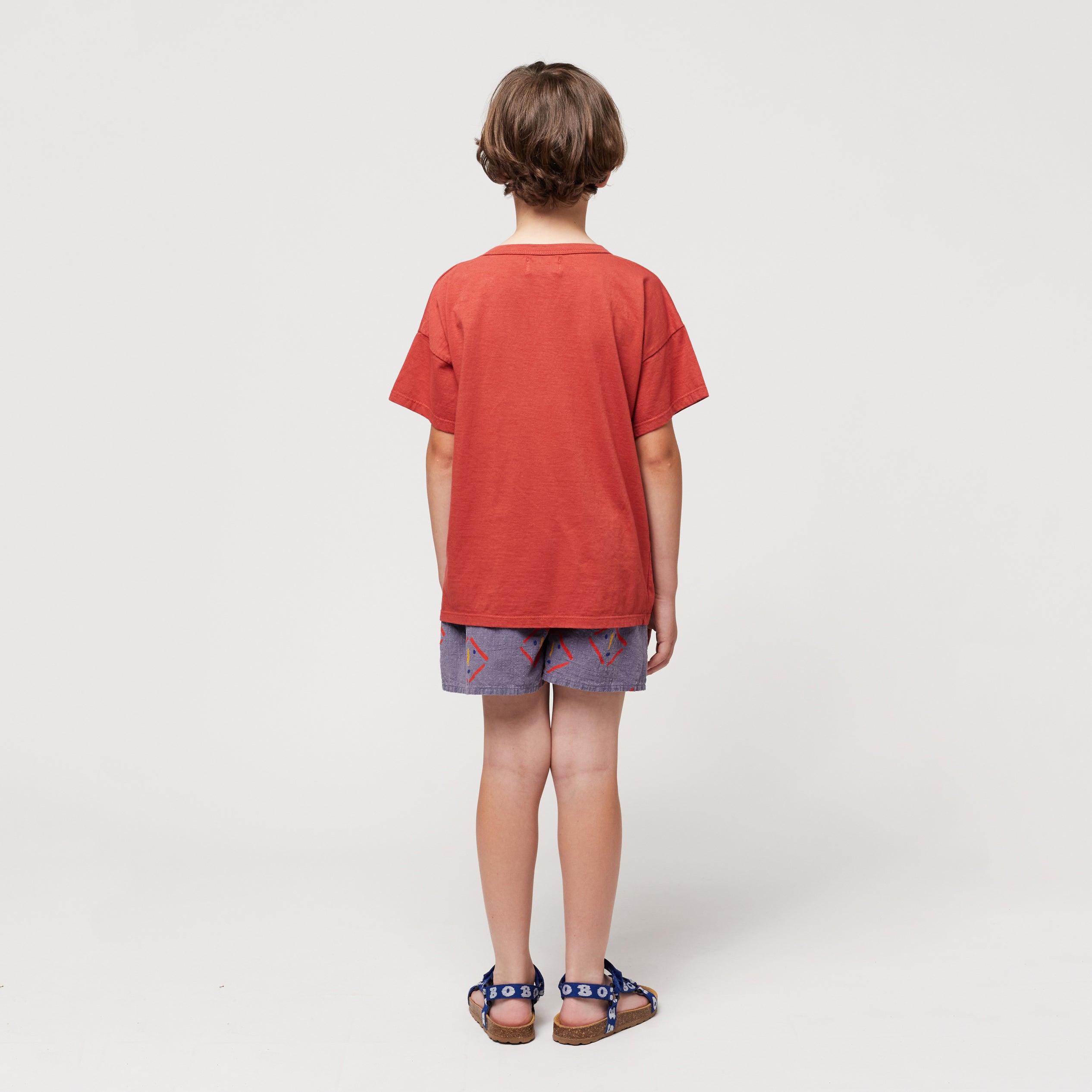 Boys & Girls Red Printed Cotton T-Shirt
