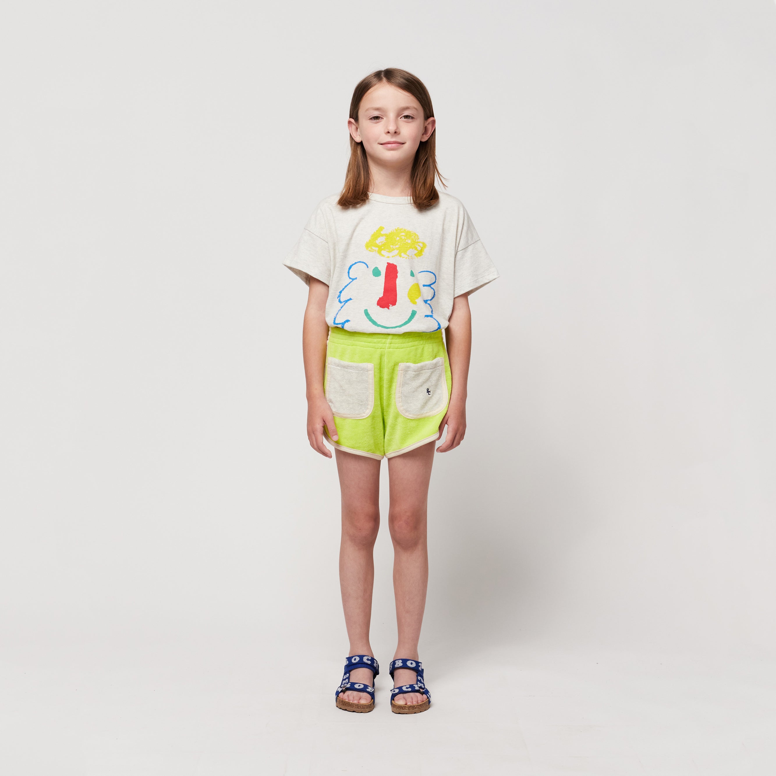 Boys & Girls Green Cotton Shorts