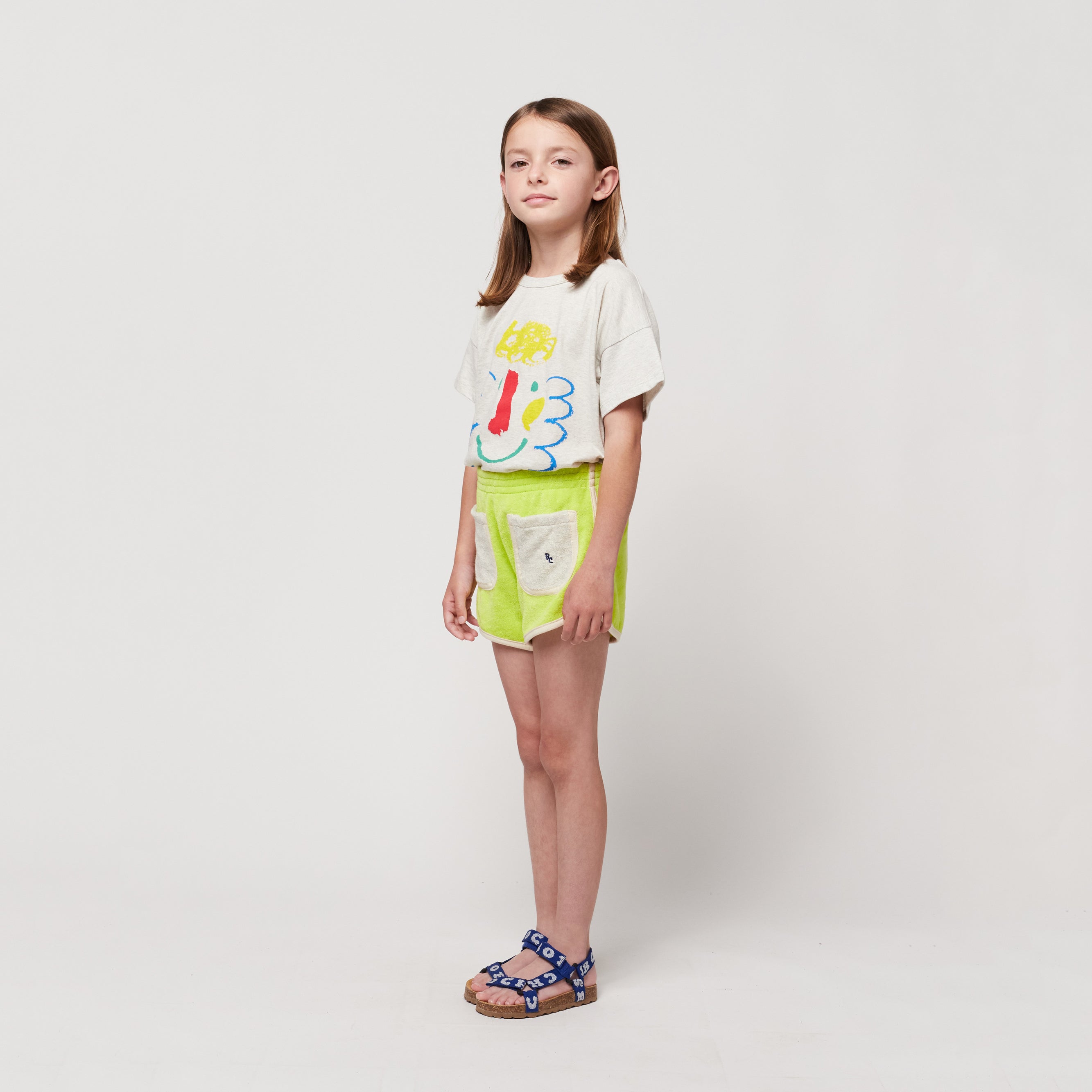 Boys & Girls Green Cotton Shorts