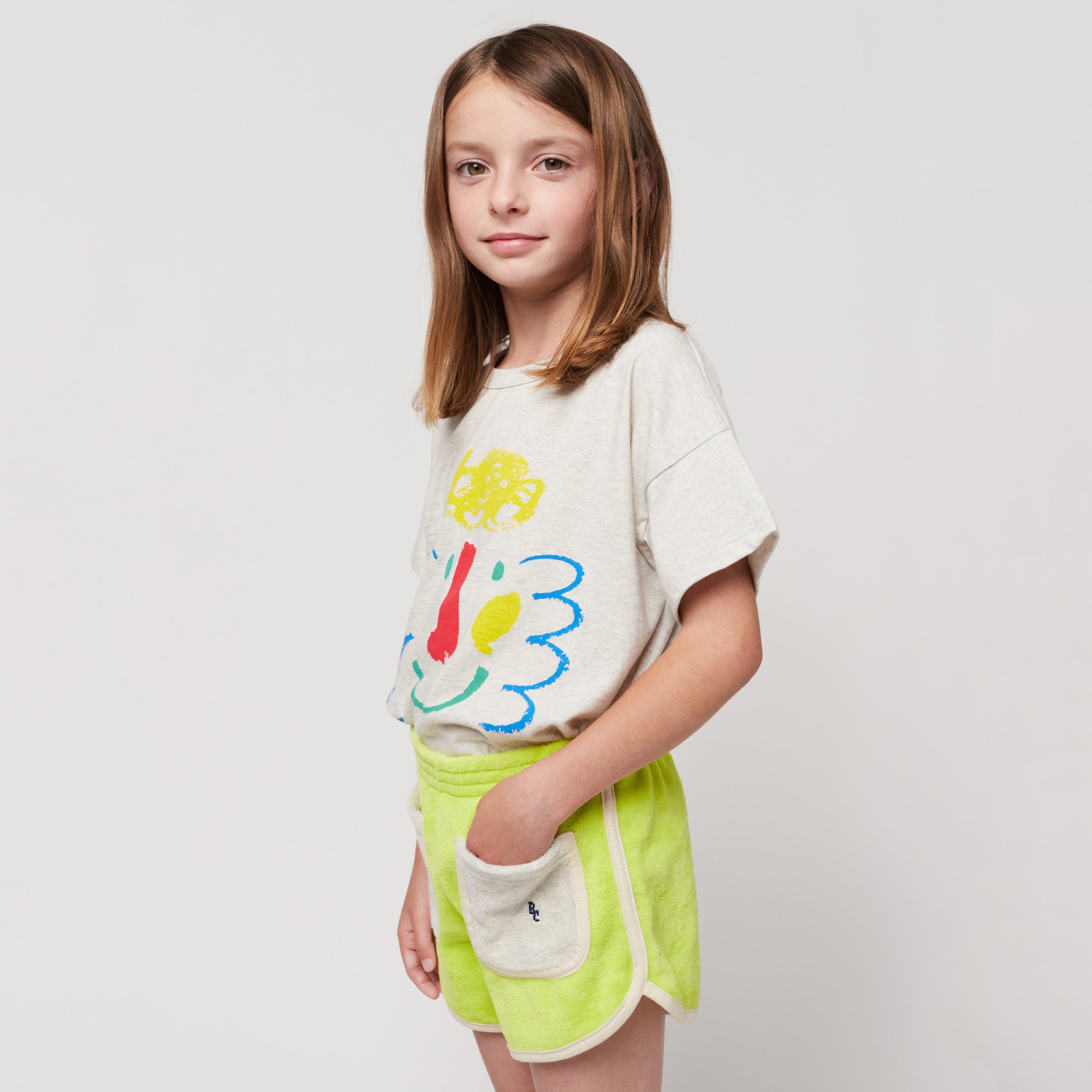 Boys & Girls Green Cotton Shorts