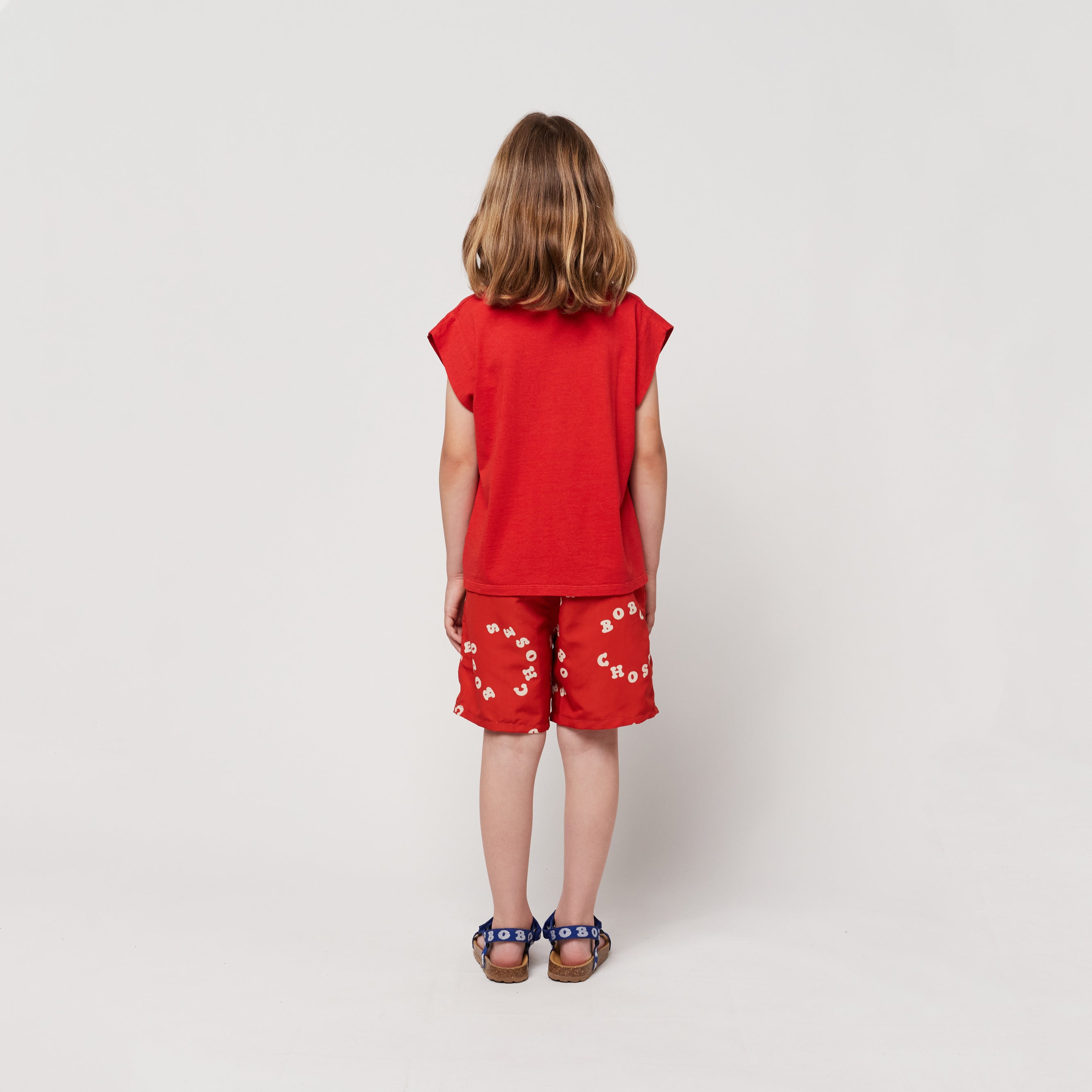 Boys & Girls Red Logo Cotton T-Shirt