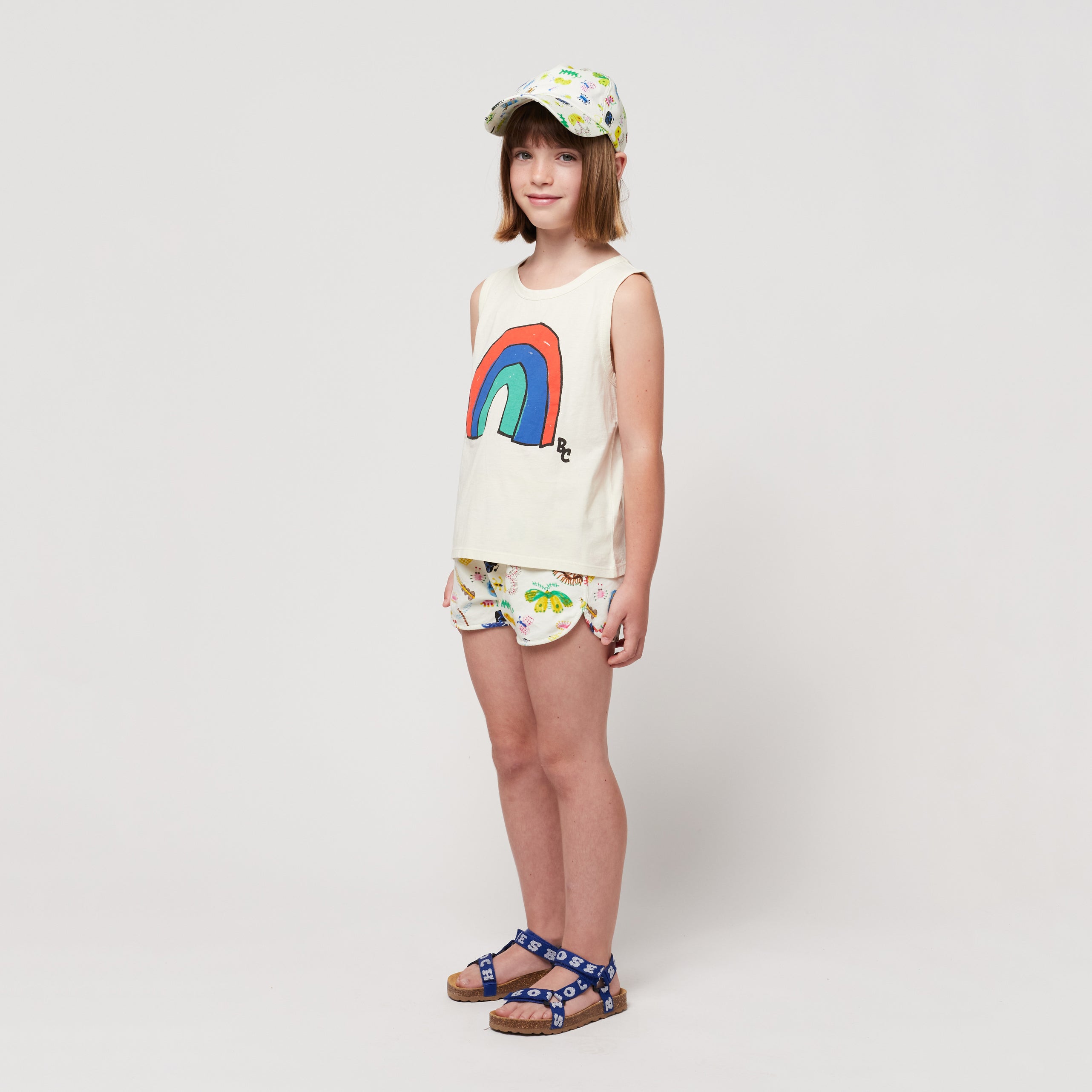 Boys & Girls White Printed Cotton Vest