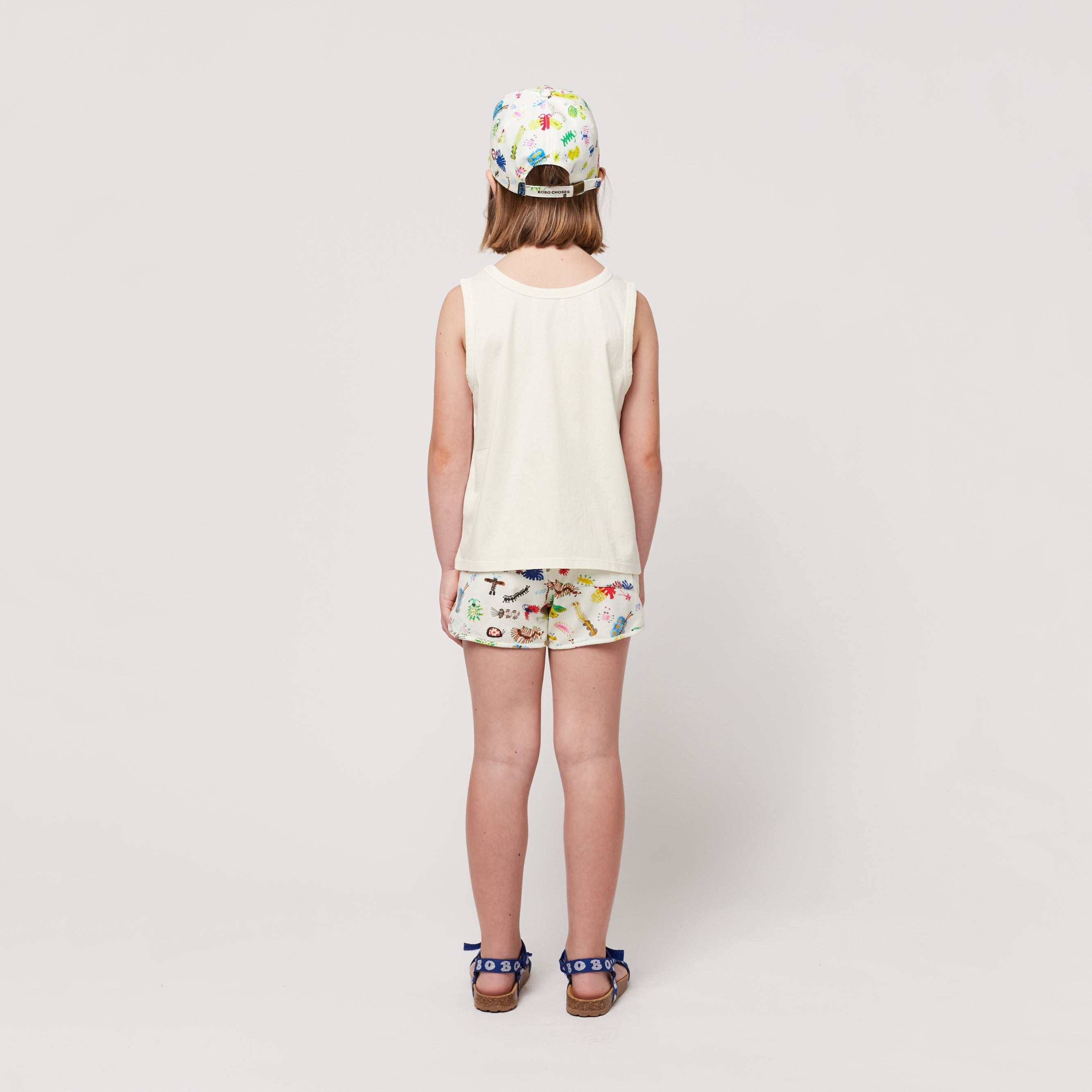 Boys & Girls White Printed Cotton Vest