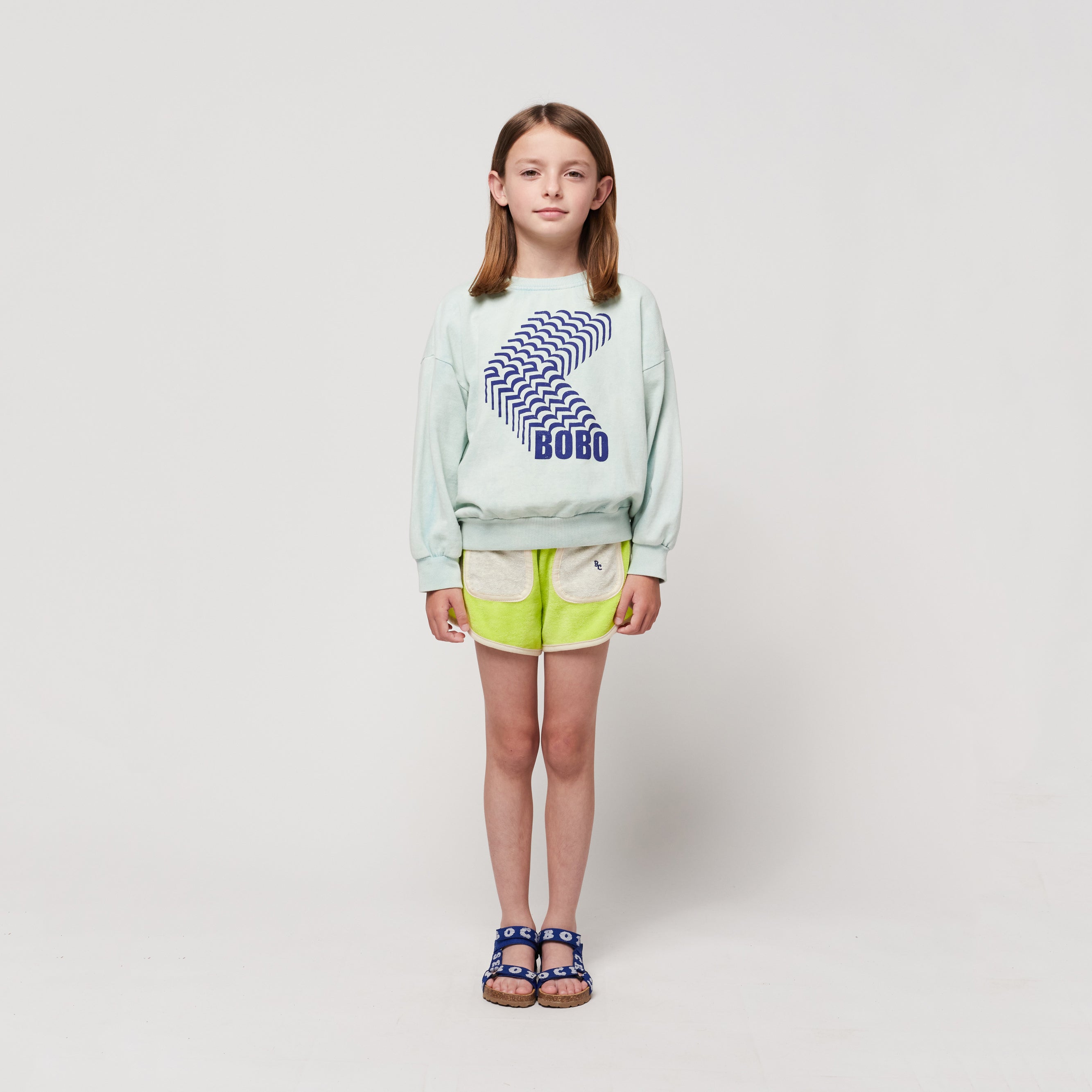 Boys & Girls Light Blue Cotton Sweatshirt