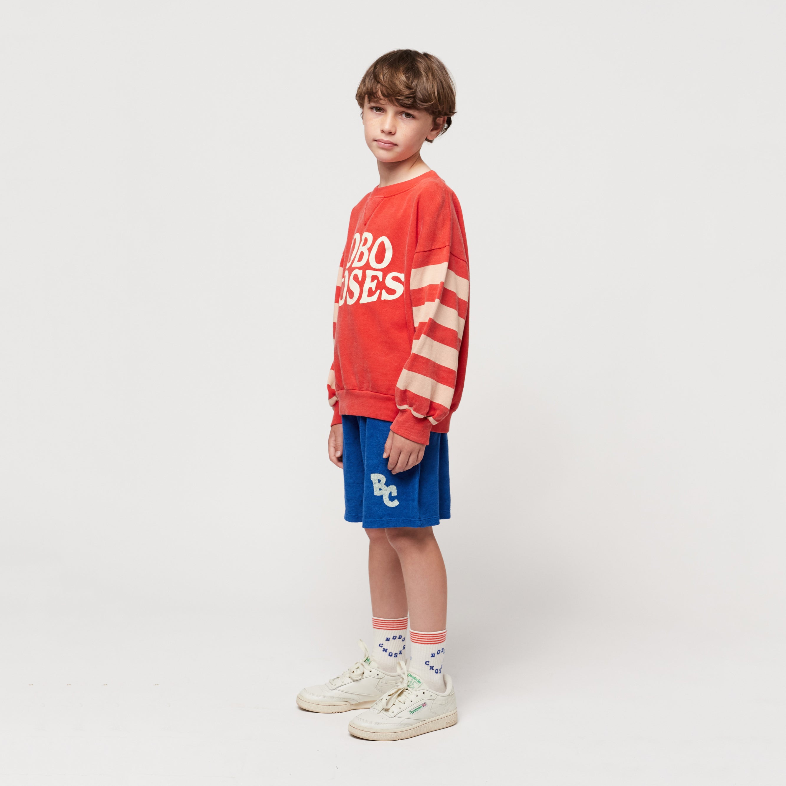 Boys & Girls Red Logo Cotton Sweatshirt