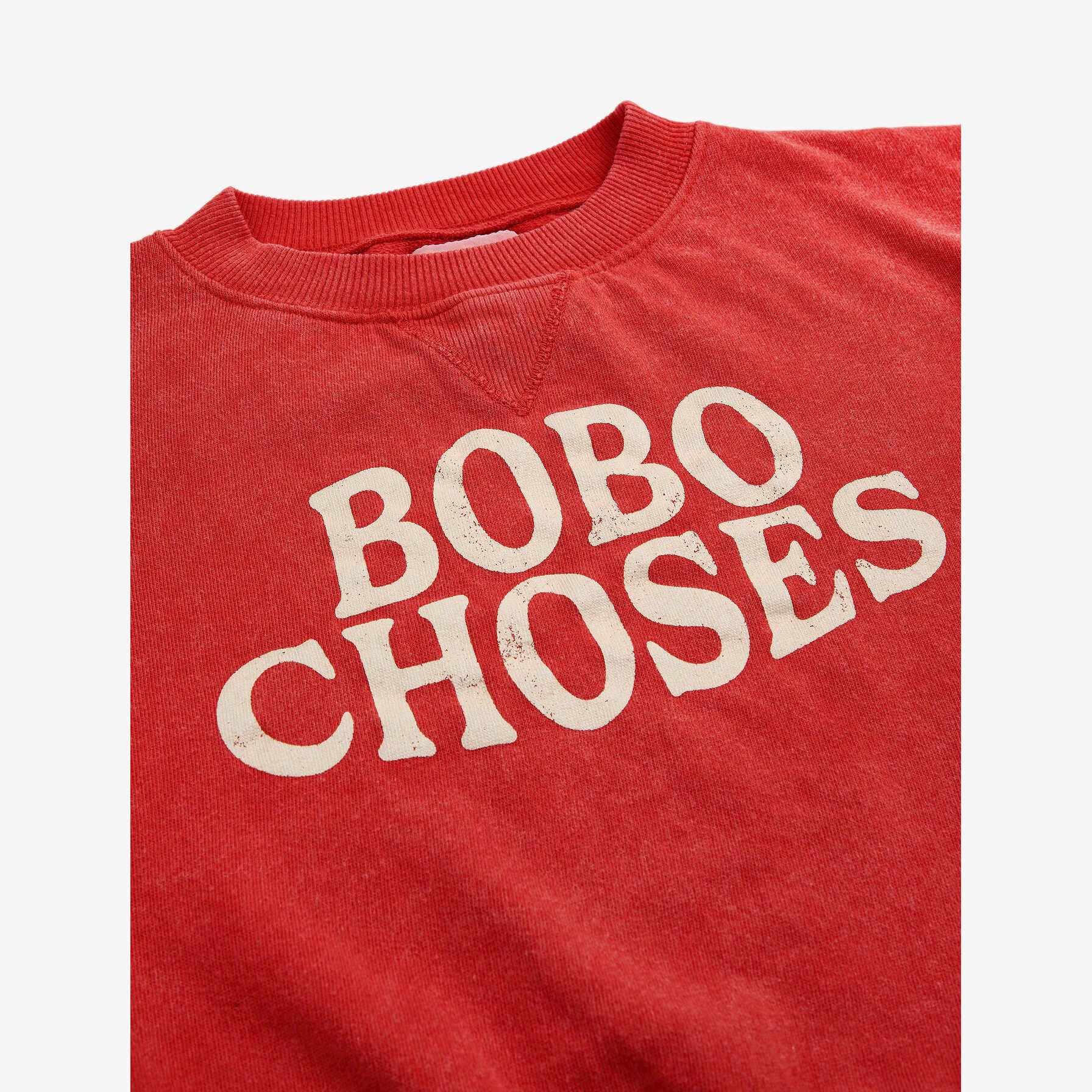 Boys & Girls Red Logo Cotton Sweatshirt