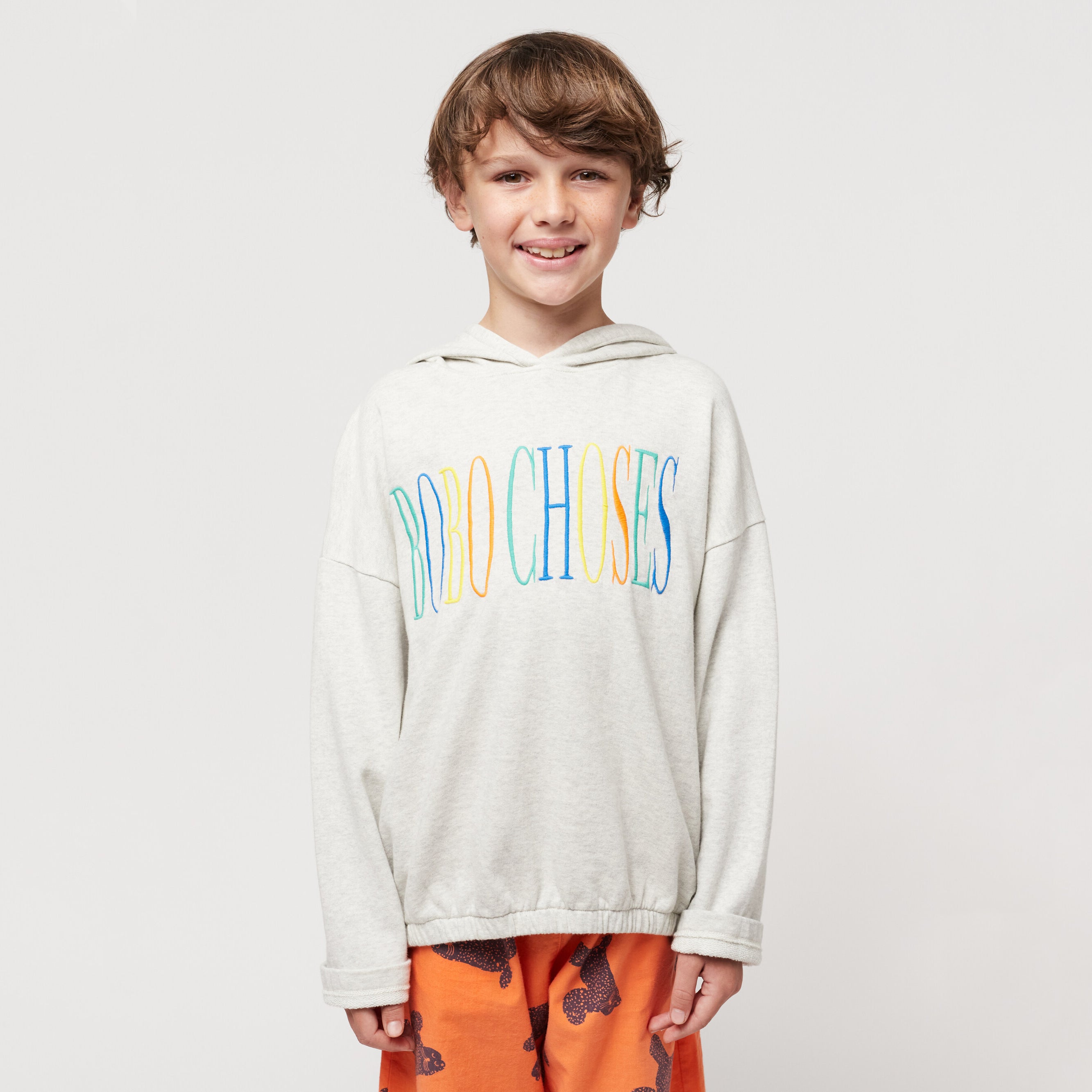 Boys & Girls Grey Logo Cotton Sweatshirt