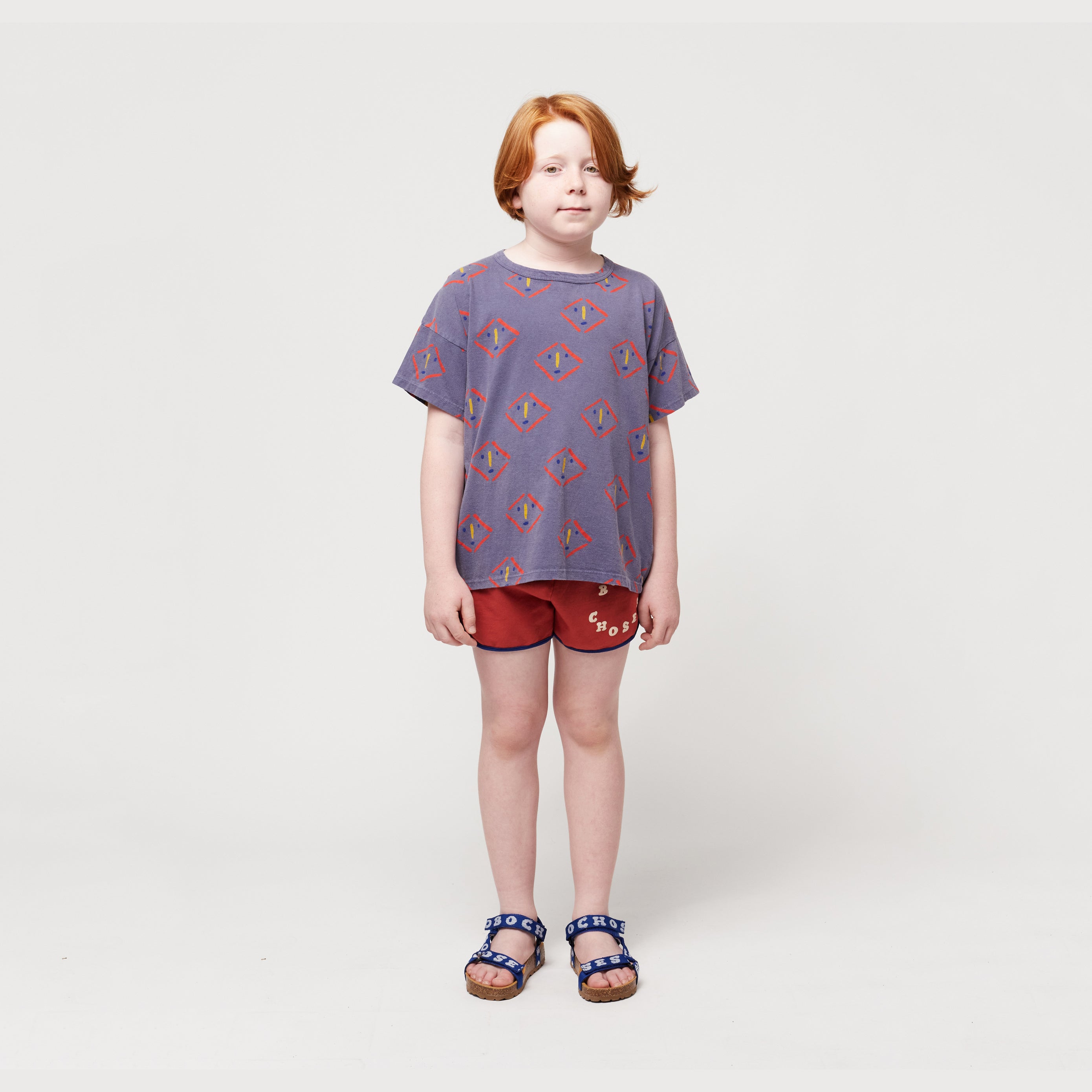 Boys & Girls Red Logo Cotton Shorts