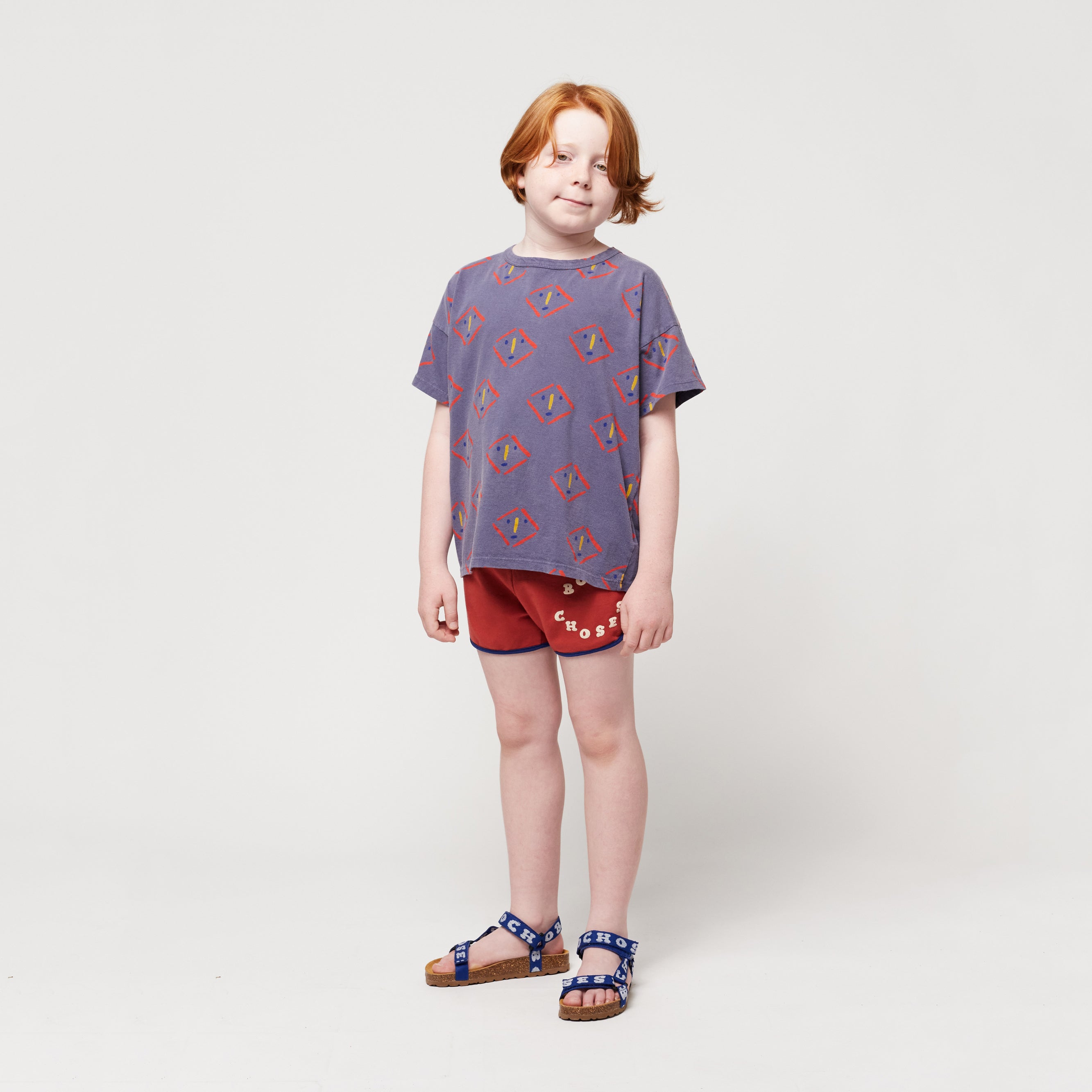 Boys & Girls Red Logo Cotton Shorts