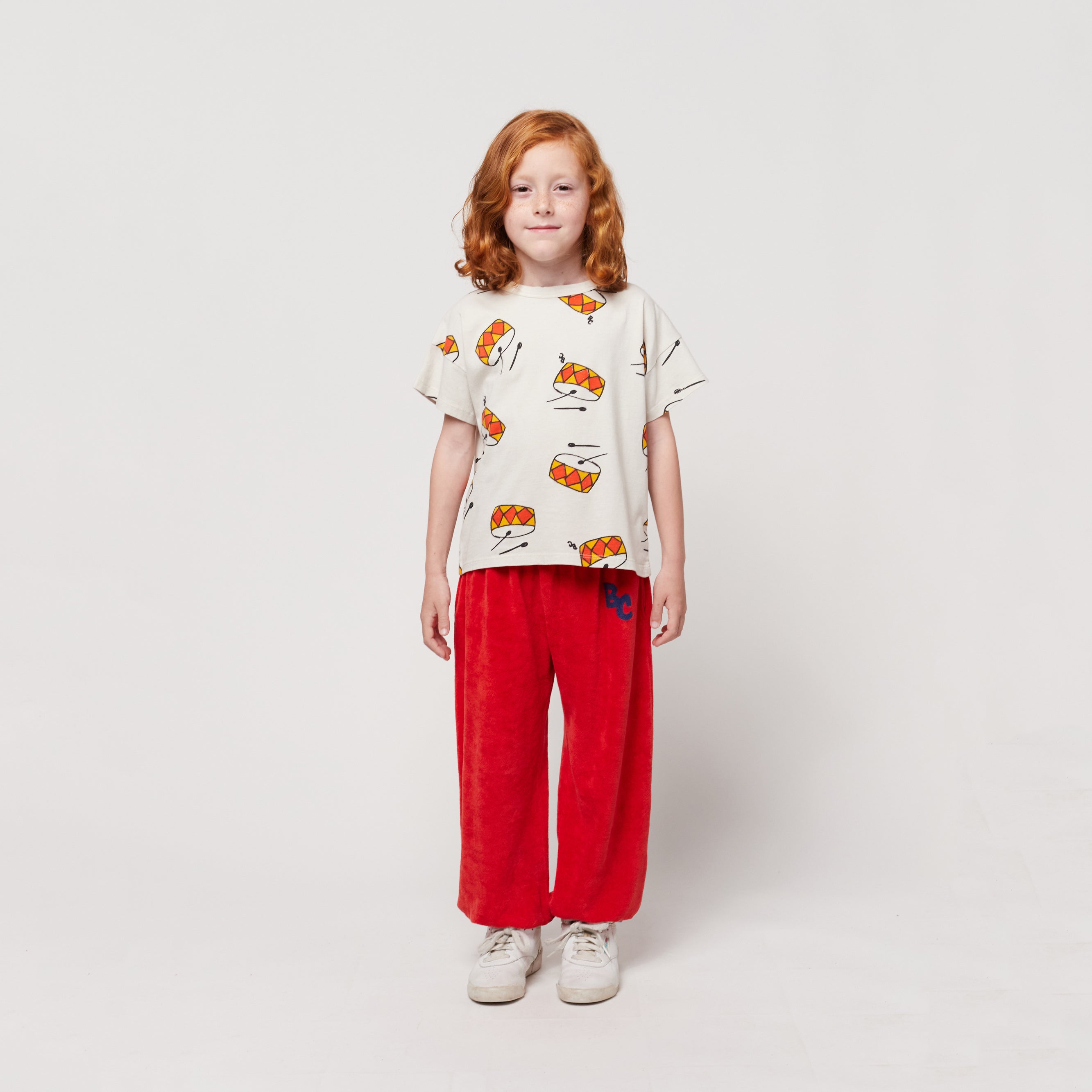 Boys & Girls Red Cotton Trousers