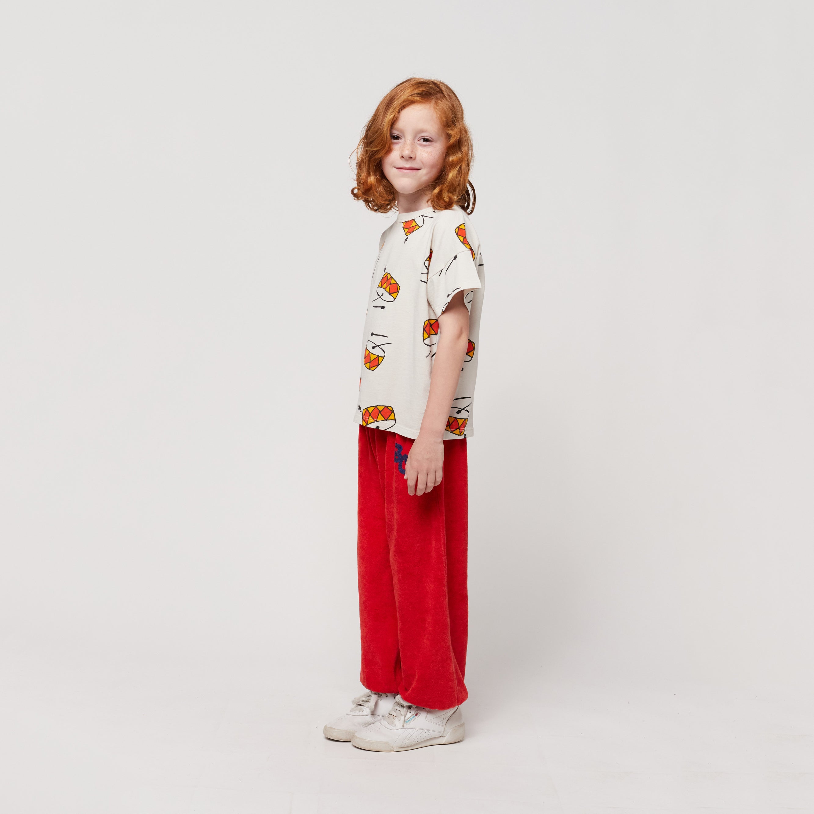Boys & Girls Red Cotton Trousers