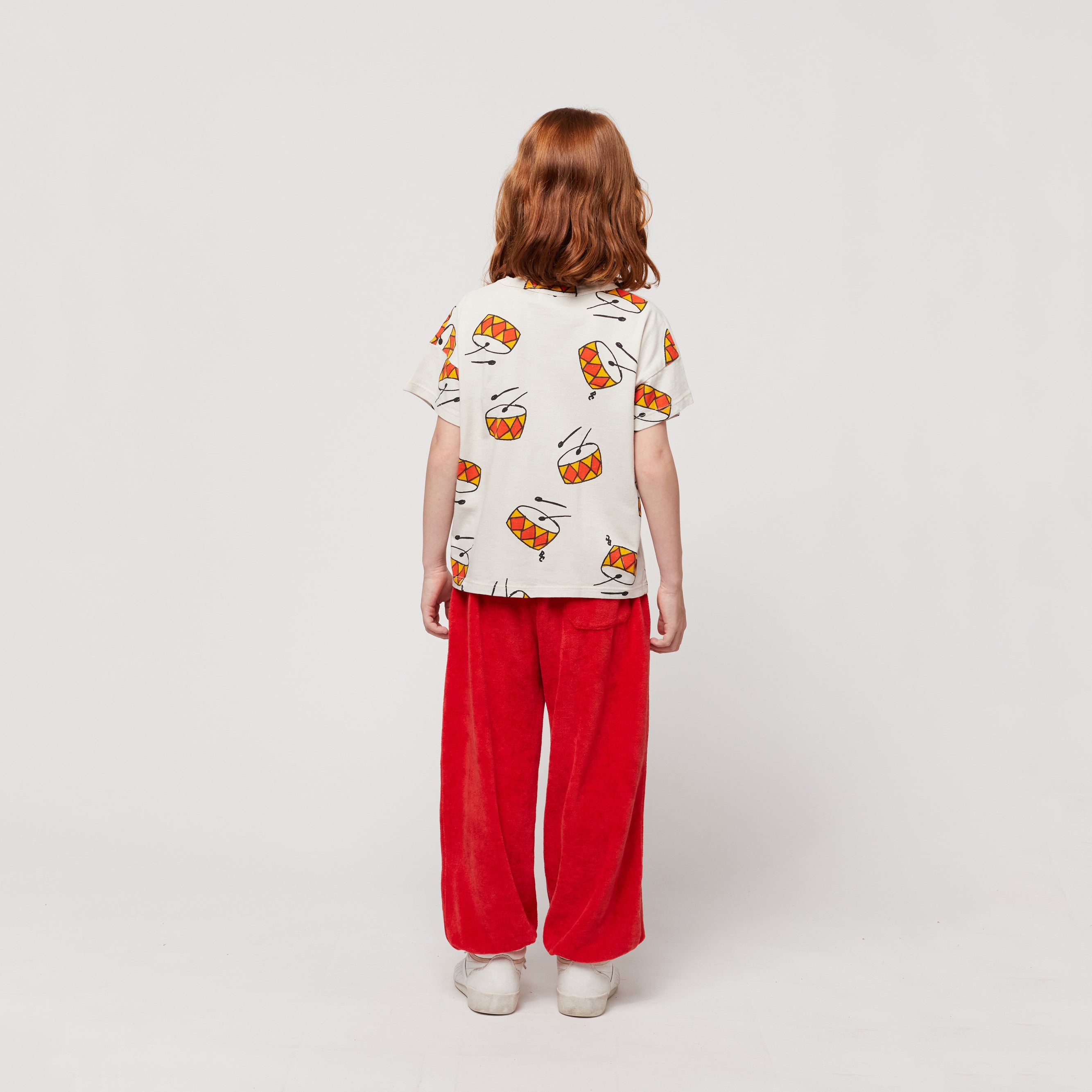 Boys & Girls Red Cotton Trousers