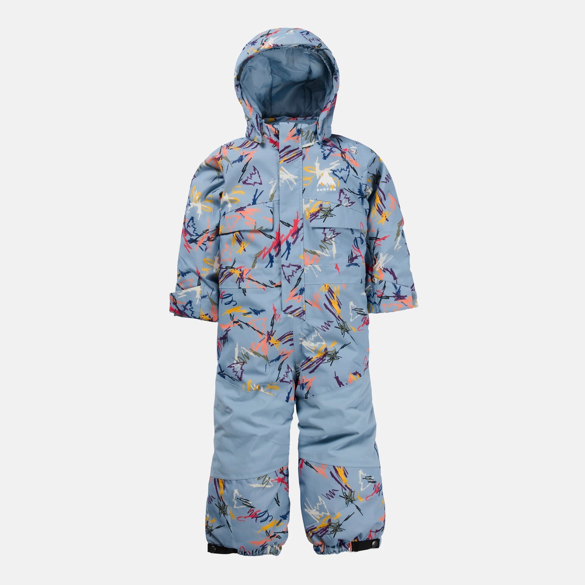 Boys & Girls Blue Printed One-piece Snowsuit