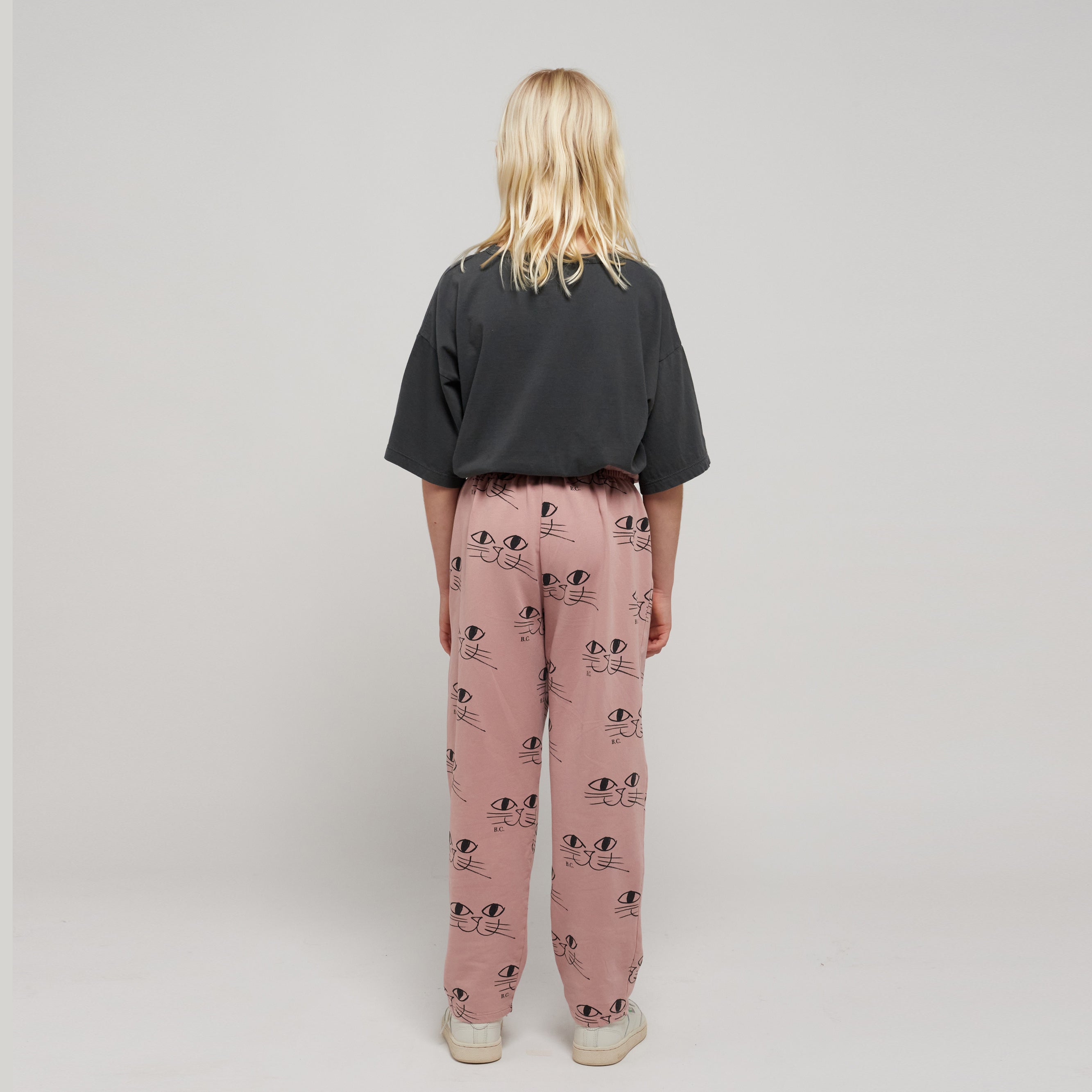 Boys & Girls Grey Printed Cotton T-Shirt