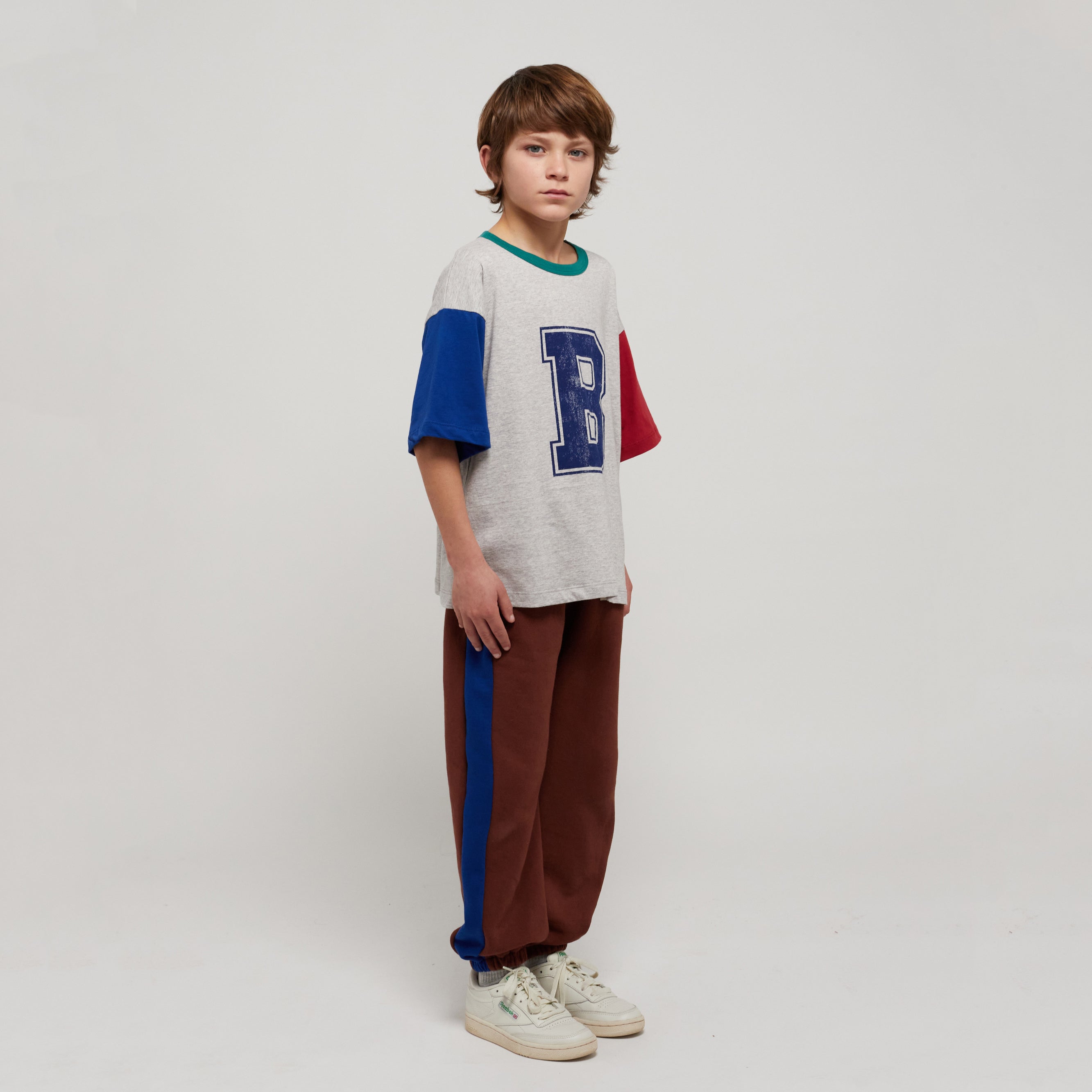 Boys & Girls Grey Logo Cotton T-Shirt