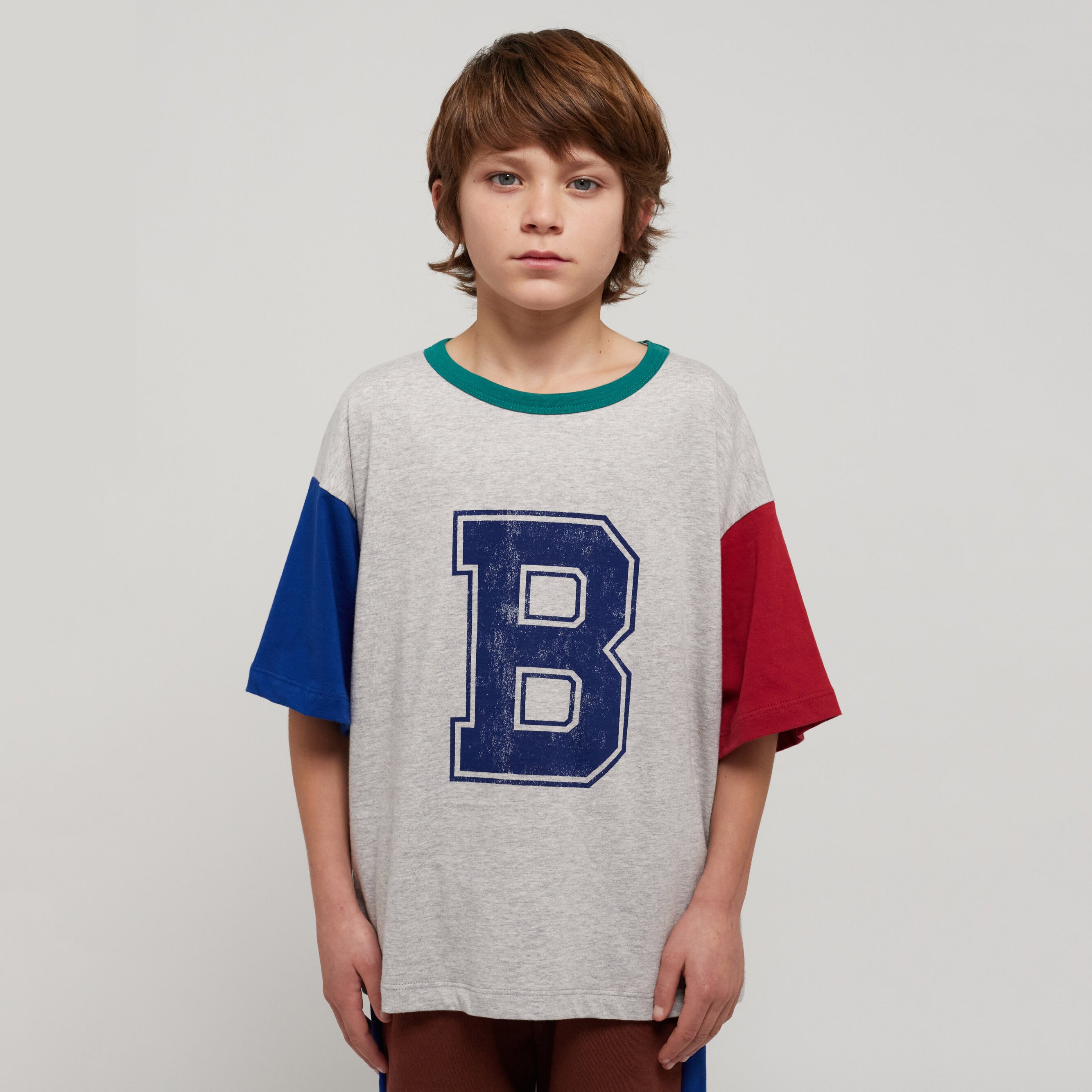 Boys & Girls Grey Logo Cotton T-Shirt