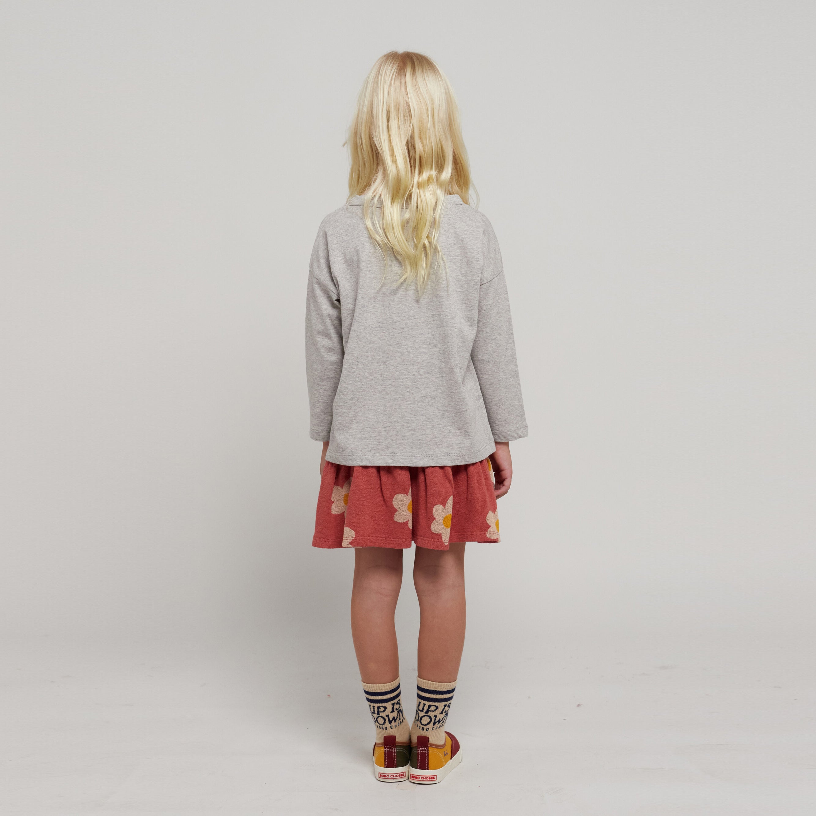 Boys & Girls Grey Printed Cotton T-Shirt