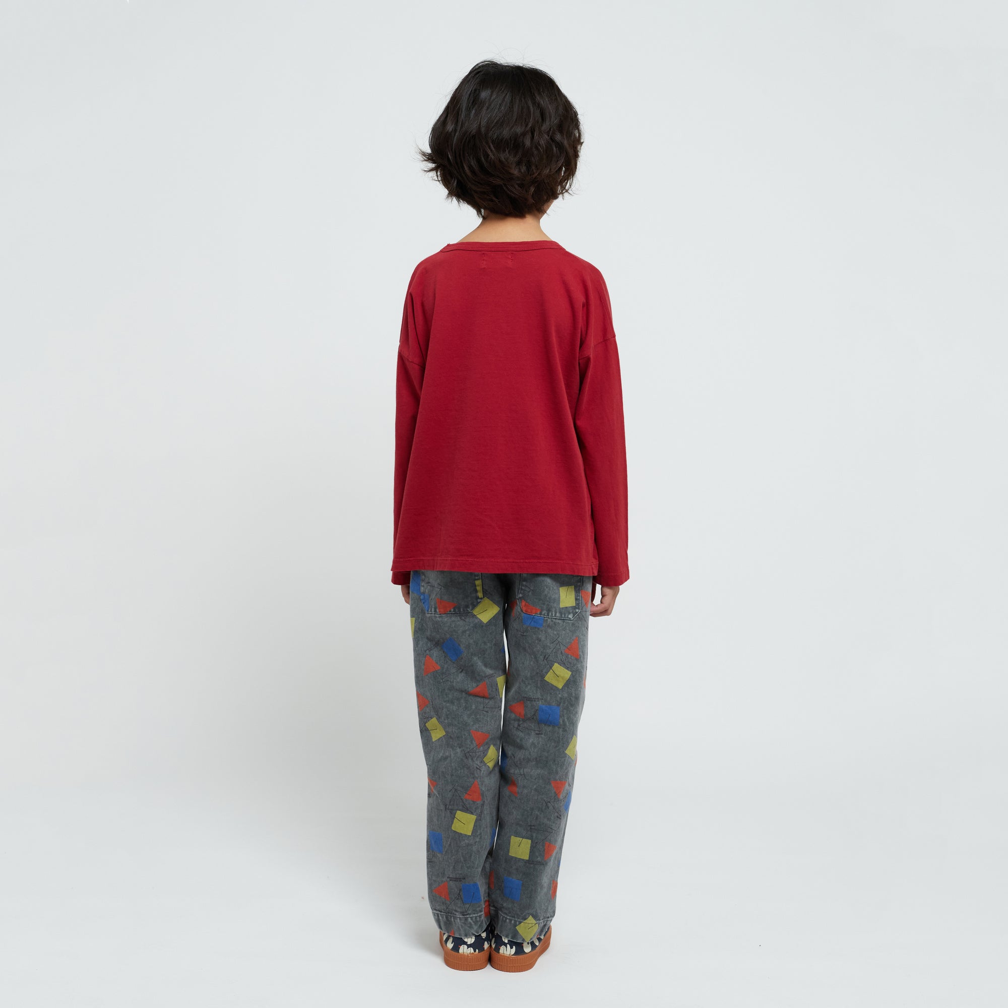 Boys & Girls Red Printed Cotton T-Shirt