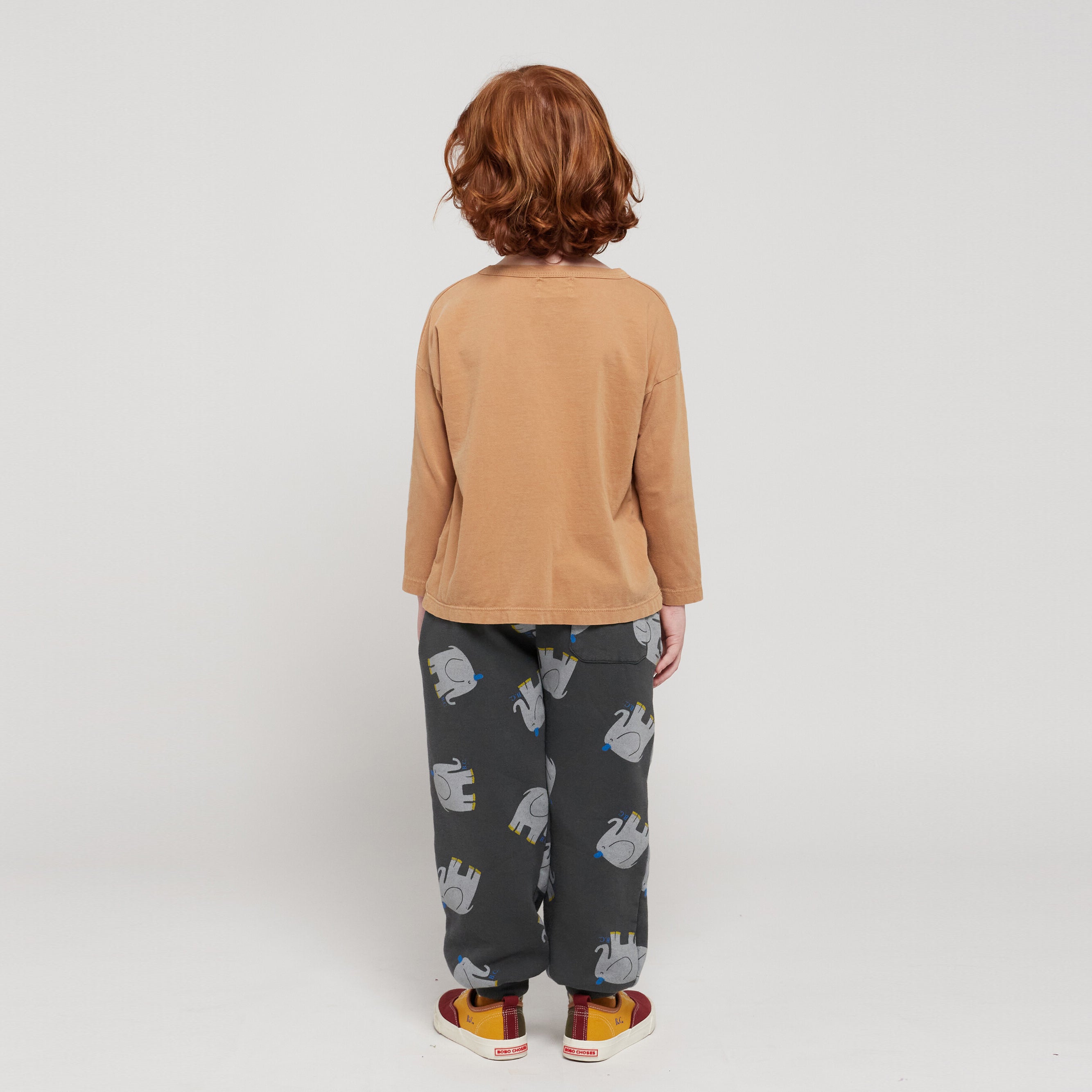Boys & Girls Light Brown Printed Cotton T-Shirt