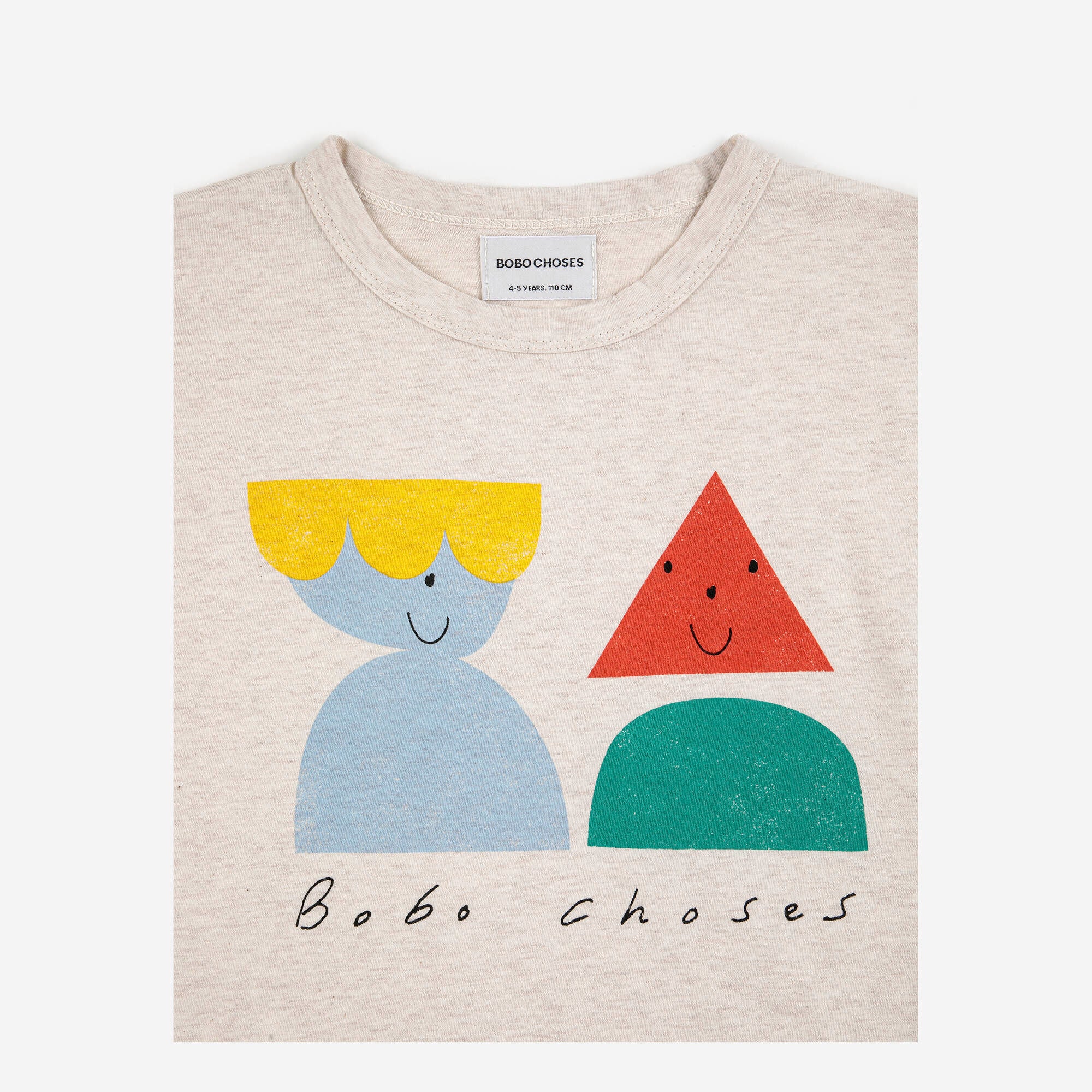 Boys & Girls Beige Printed Cotton T-Shirt