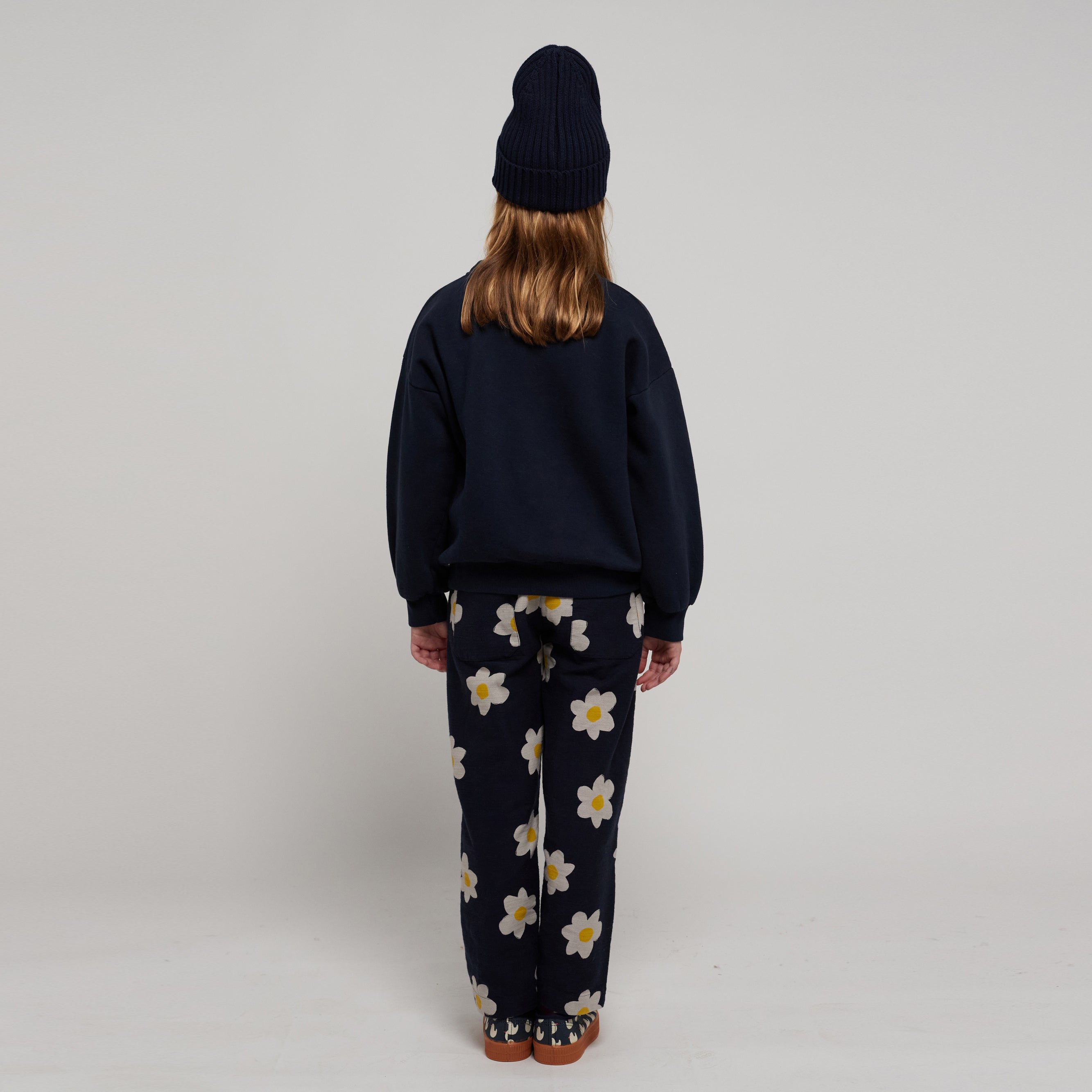 Boys & Girls Navy Logo Cotton Sweatshirt