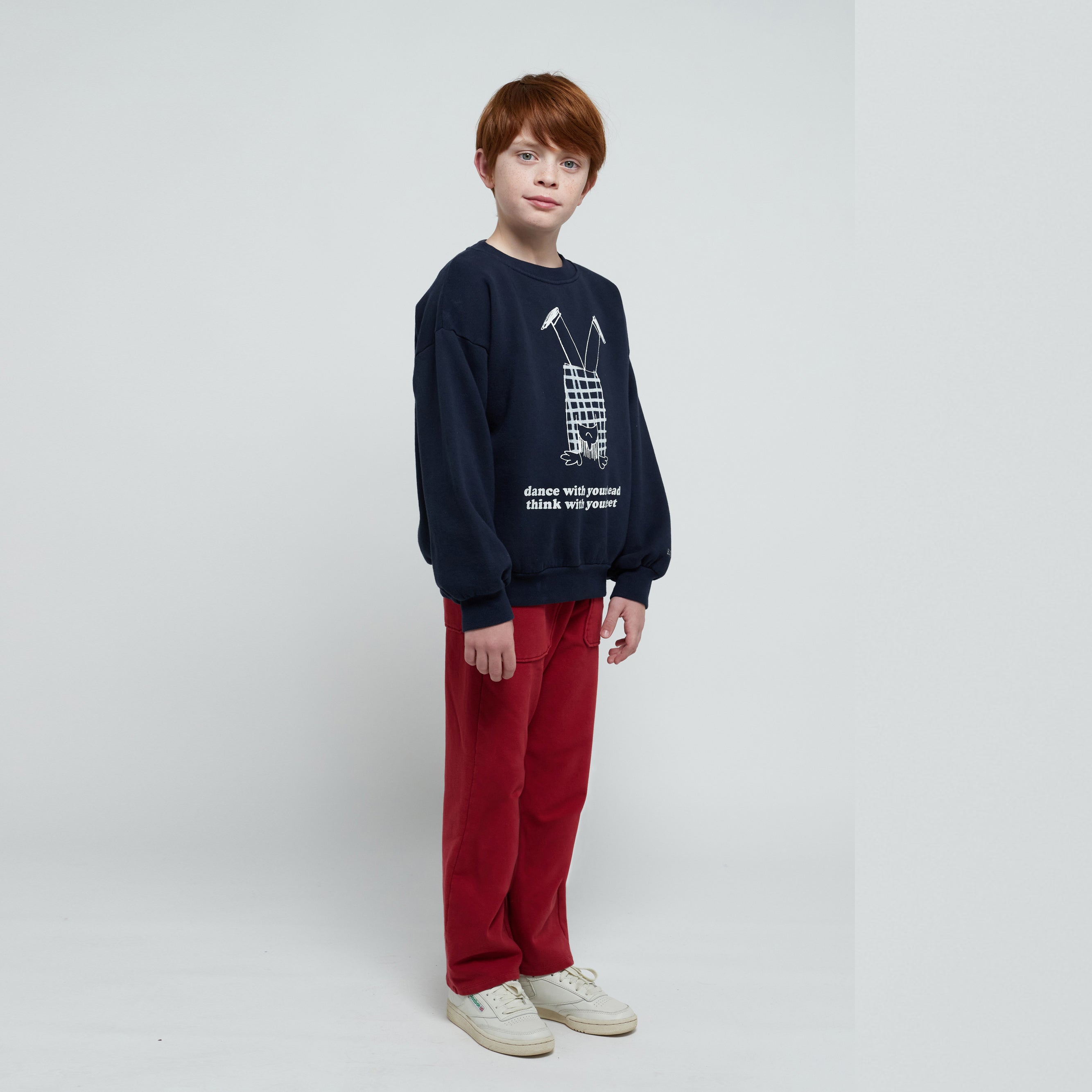 Boys & Girls Navy Logo Cotton Sweatshirt
