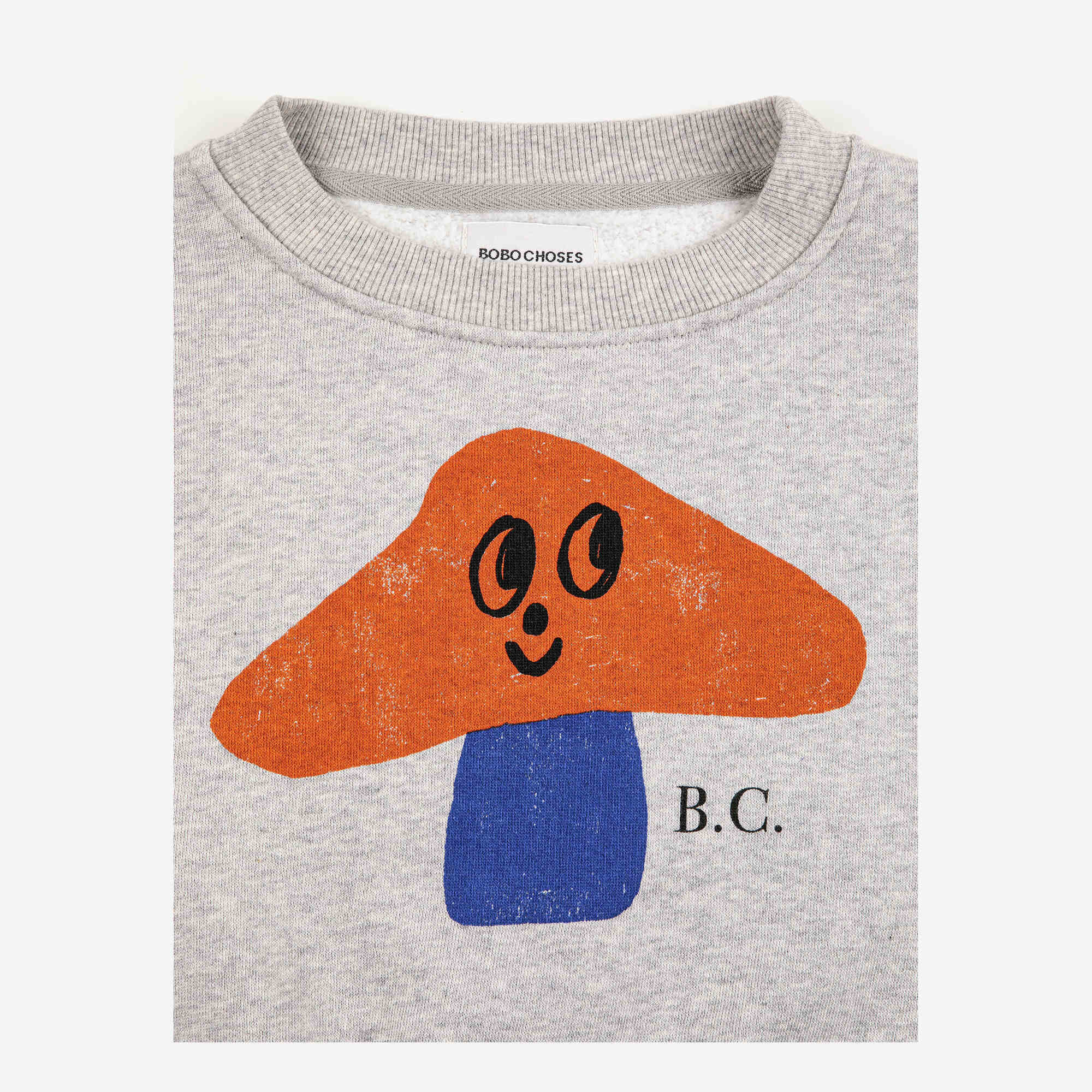 Boys & Girls Light Grey Printed Cotton Sweatshirt