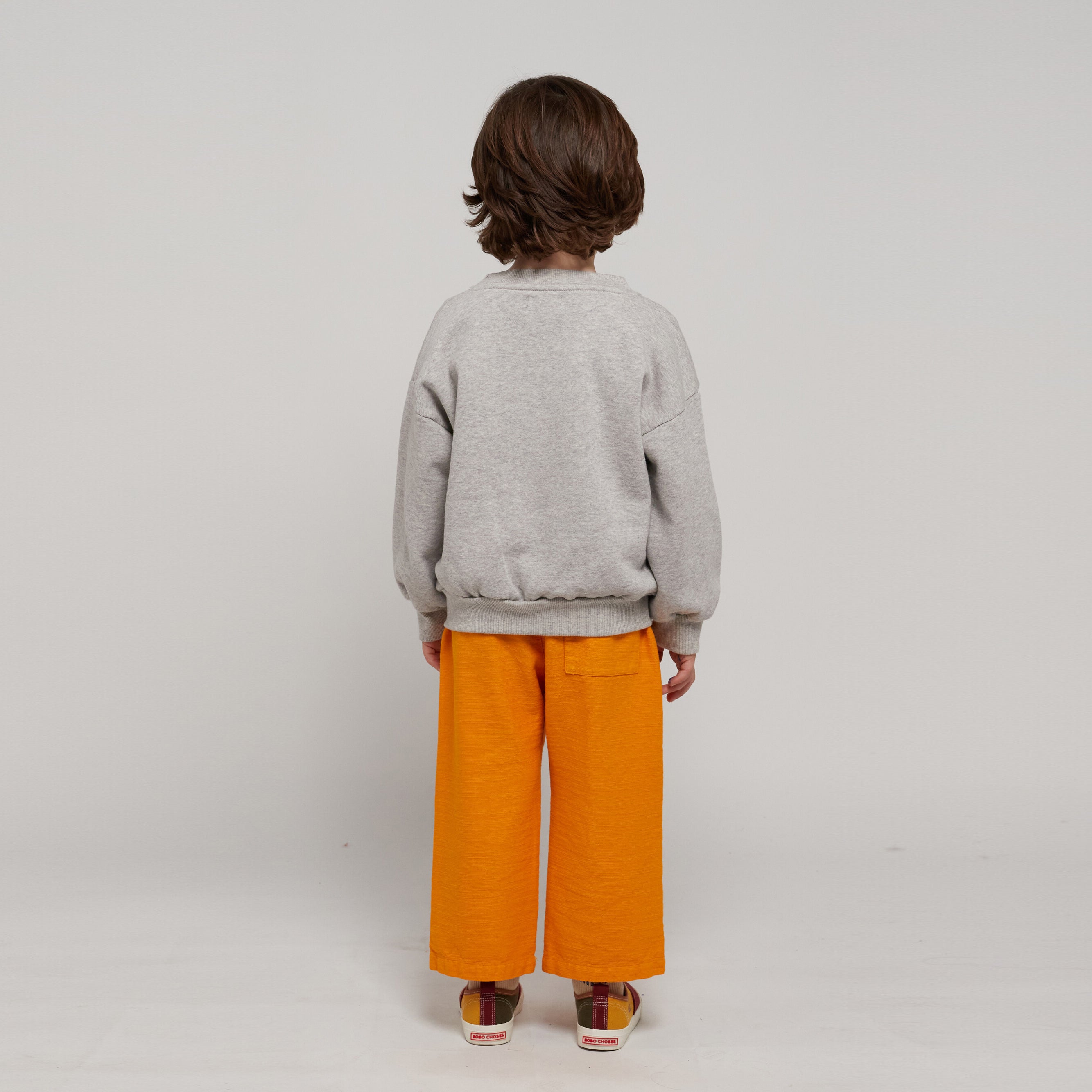 Boys & Girls Light Grey Printed Cotton Sweatshirt