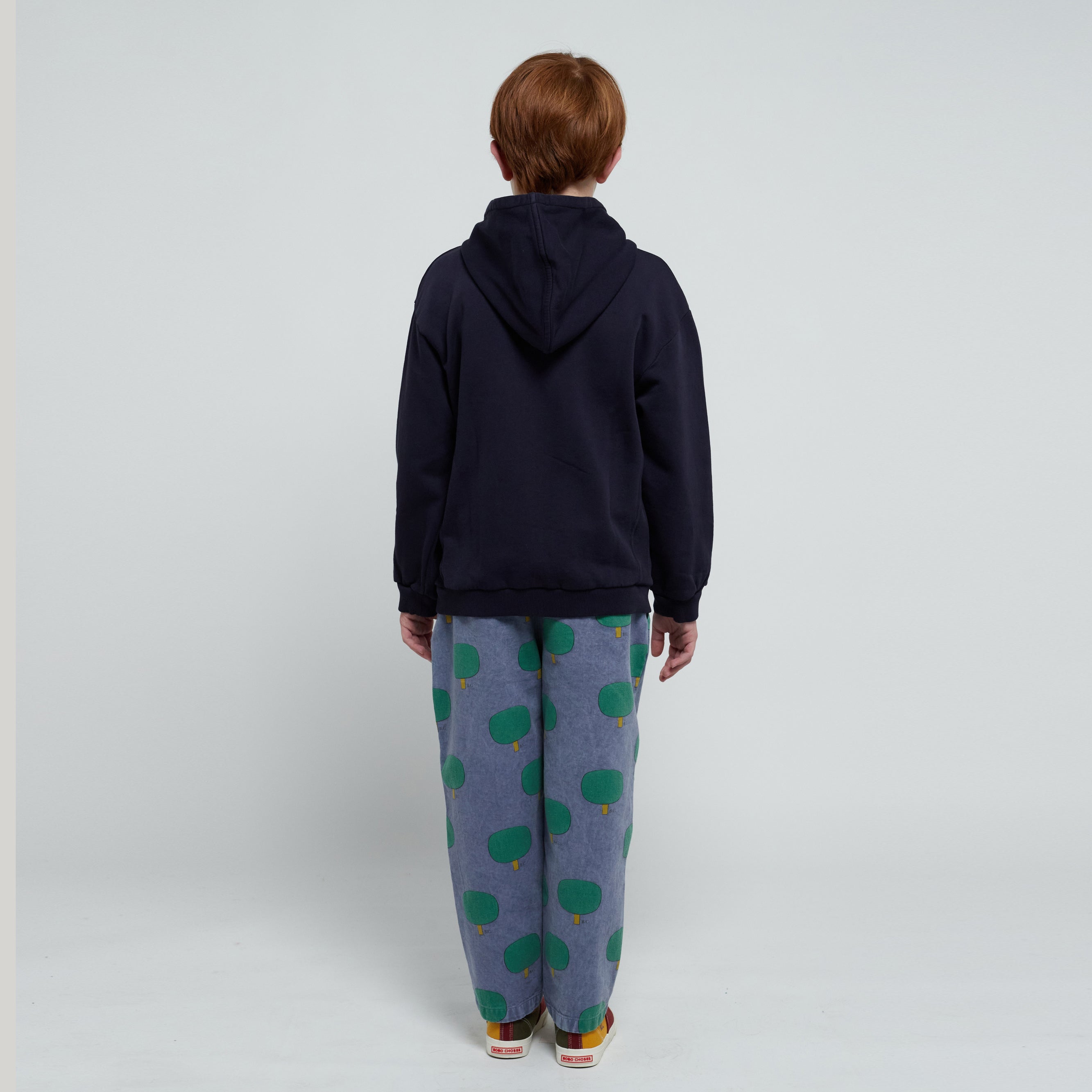 Boys & Girls Navy Cotton Zip-Up Top