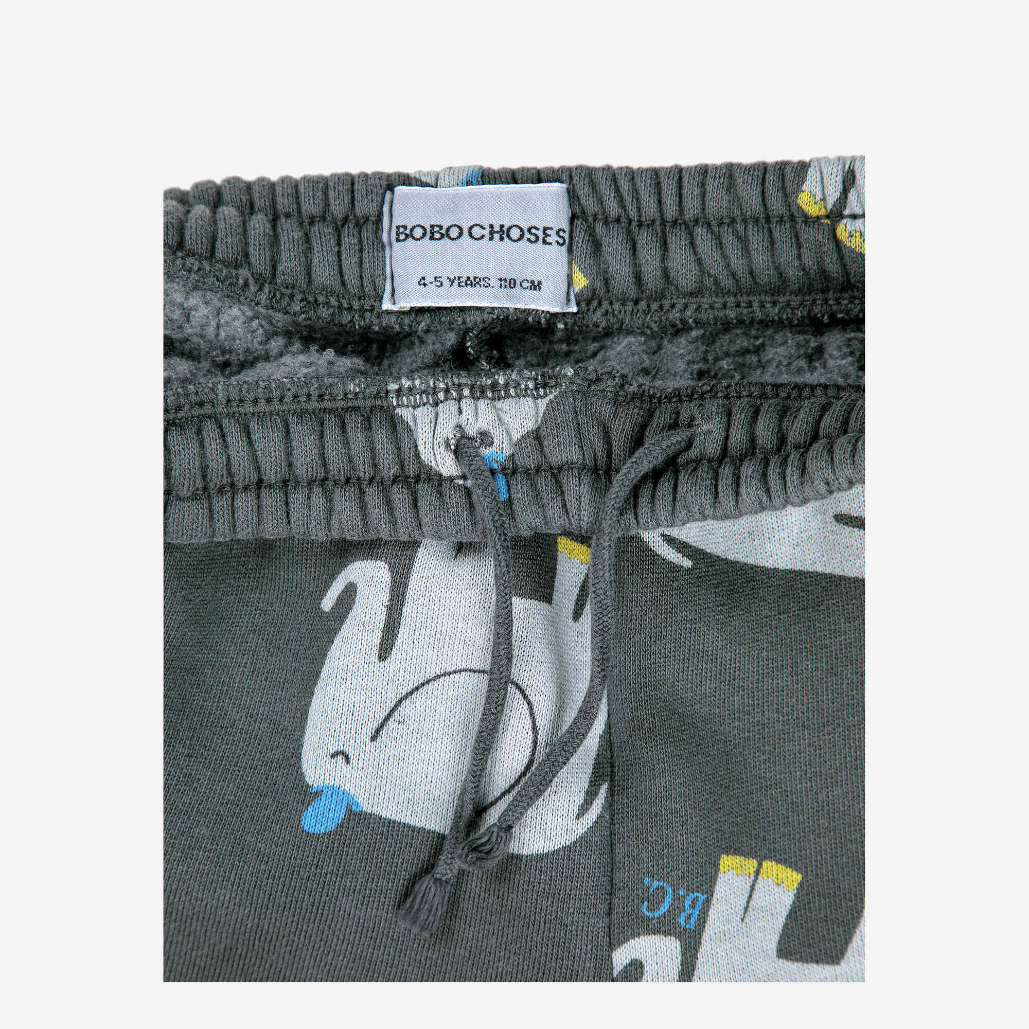 Boys & Girls Dark Grey Printed Cotton Trousers