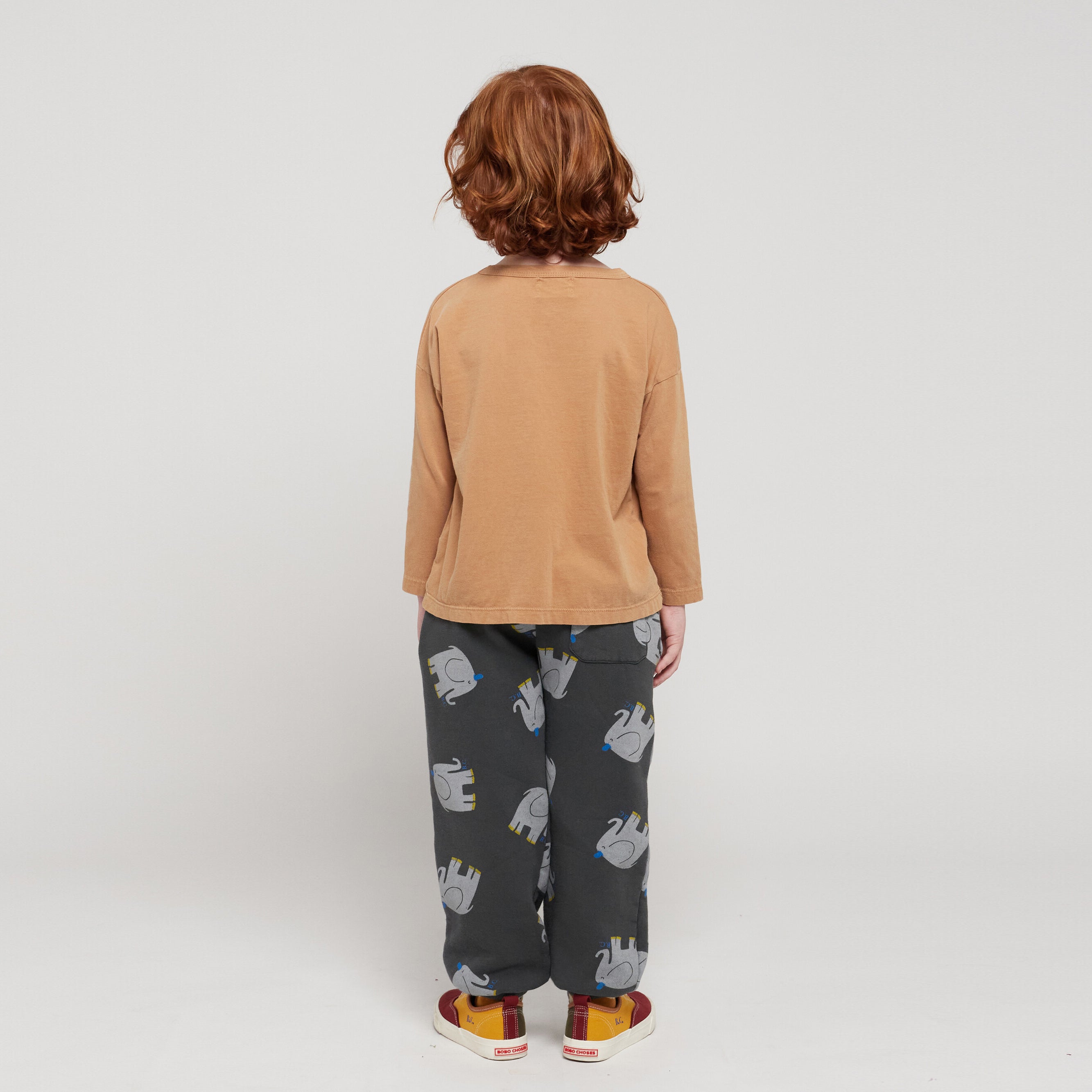 Boys & Girls Dark Grey Printed Cotton Trousers