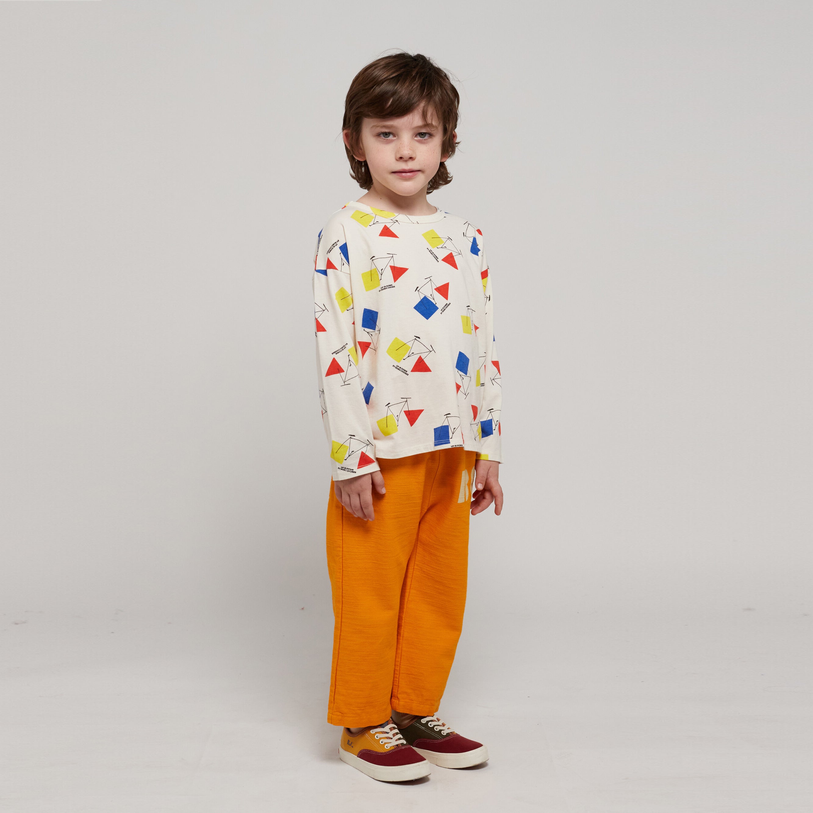 Boys & Girls Orange Cotton Trousers