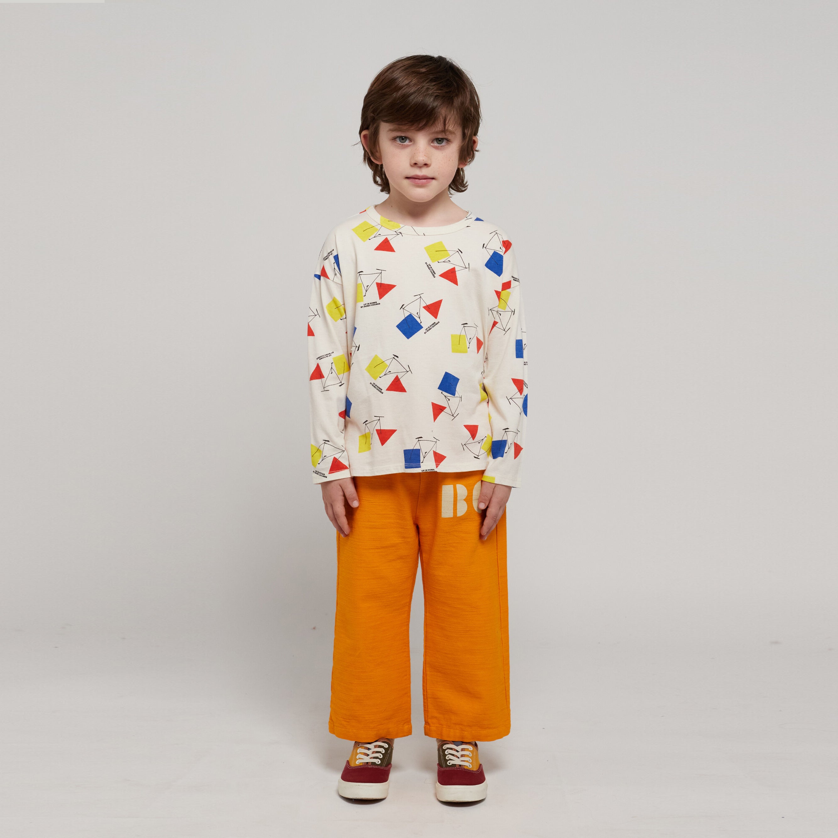 Boys & Girls Orange Cotton Trousers