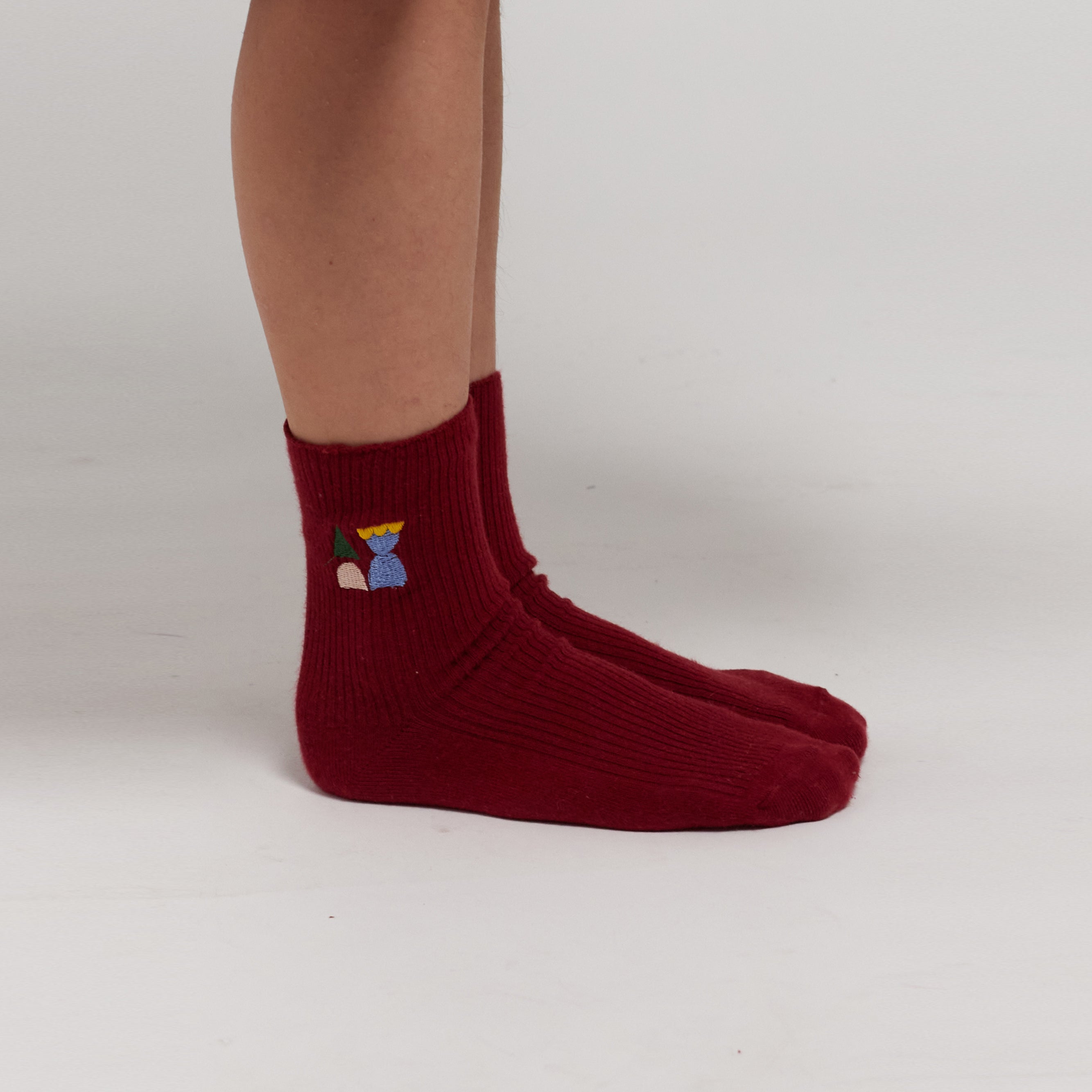 Boys & Girls Red Cotton Socks