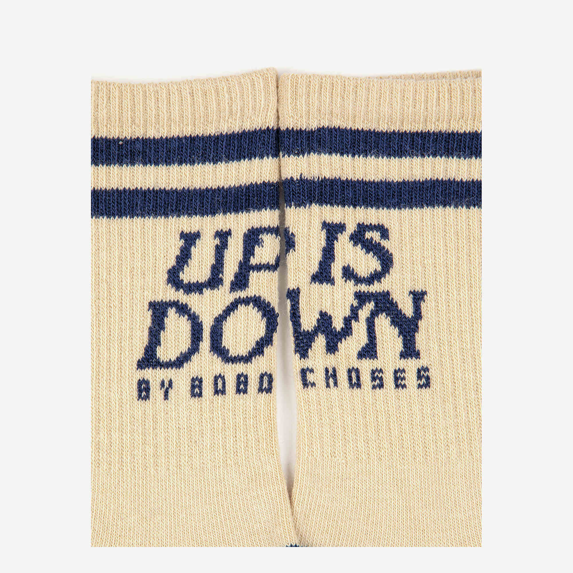 Boys & Girls Beige Logo Cotton Socks