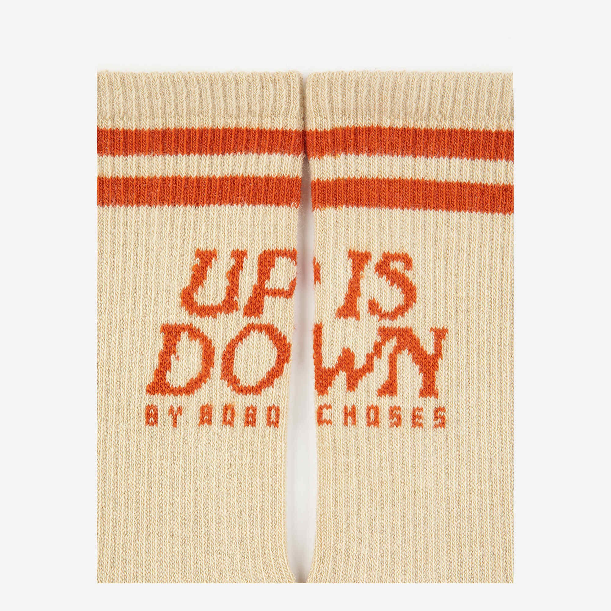 Boys & Girls Beige Logo Cotton Socks