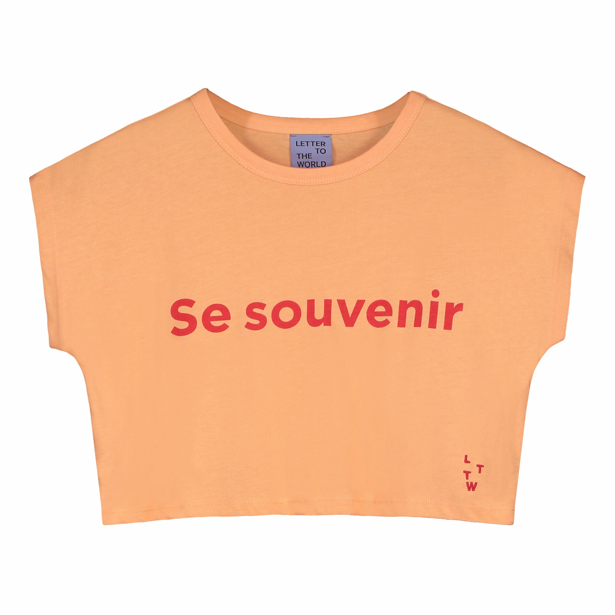 Girls Orange Logo Cotton T-Shirt