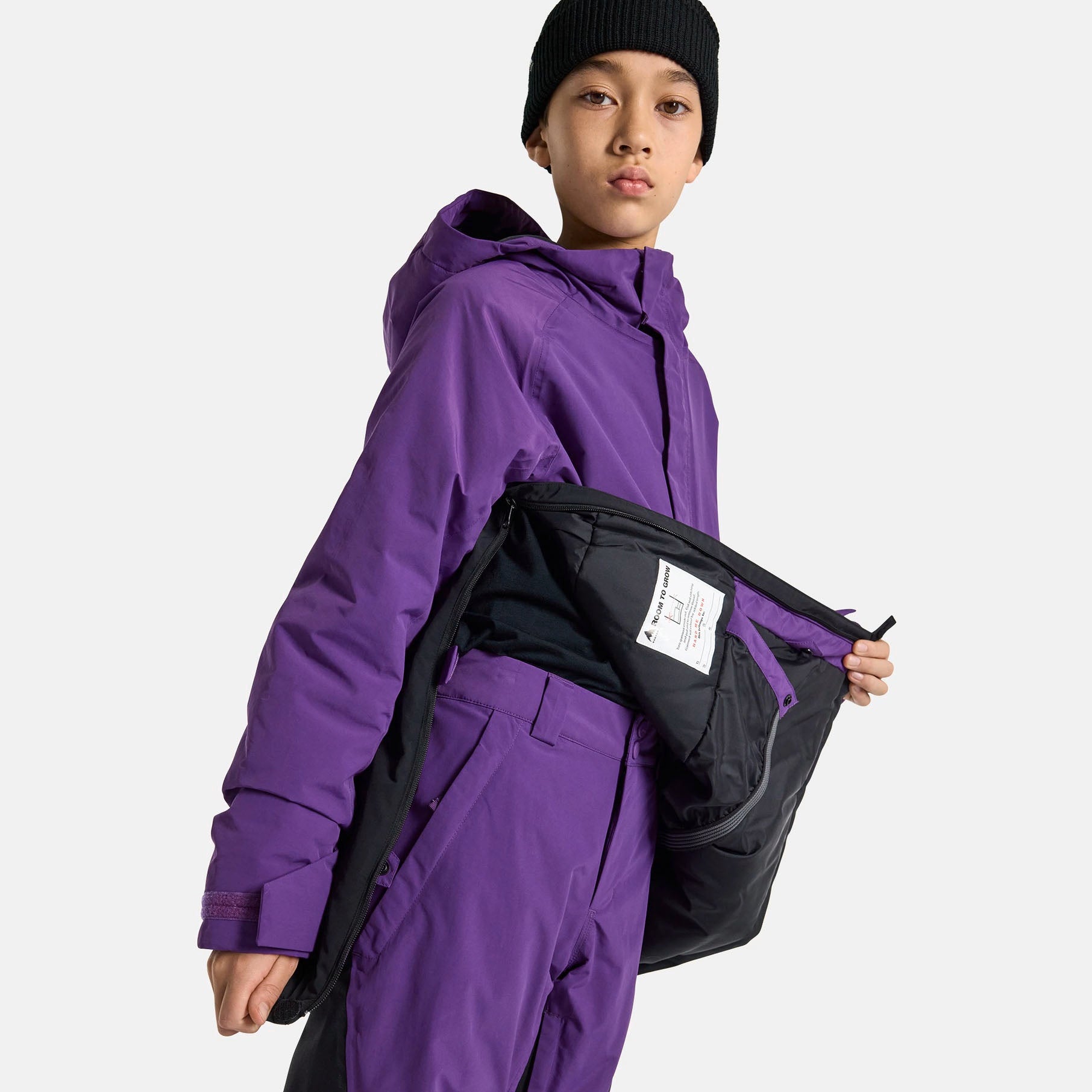 Boys & Girls Purple 2L Hooded Ski Jacket