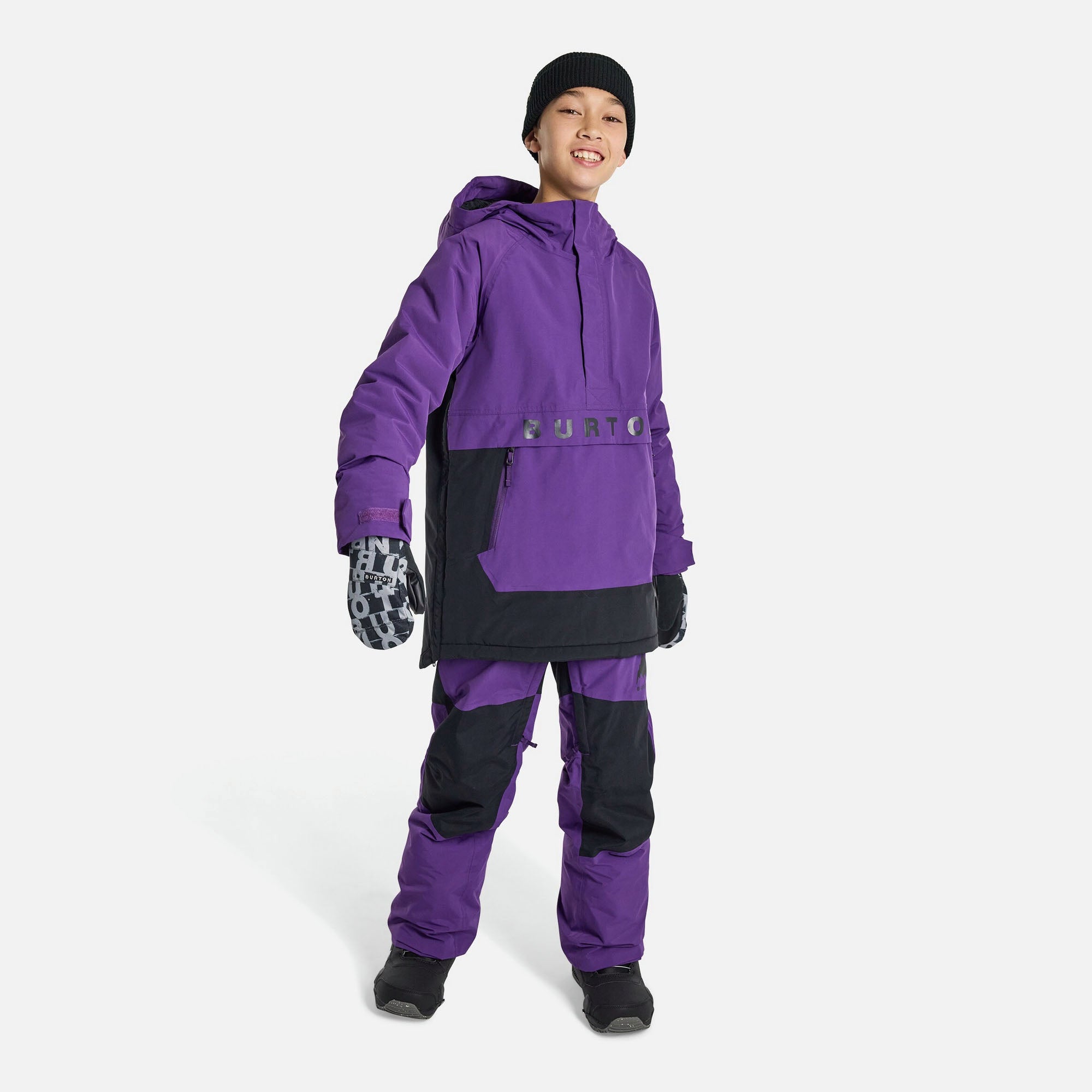 Boys & Girls Purple 2L Hooded Ski Jacket