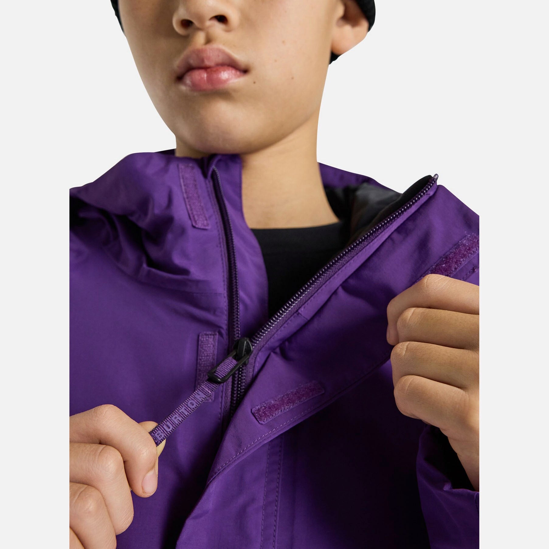 Boys & Girls Purple 2L Hooded Ski Jacket