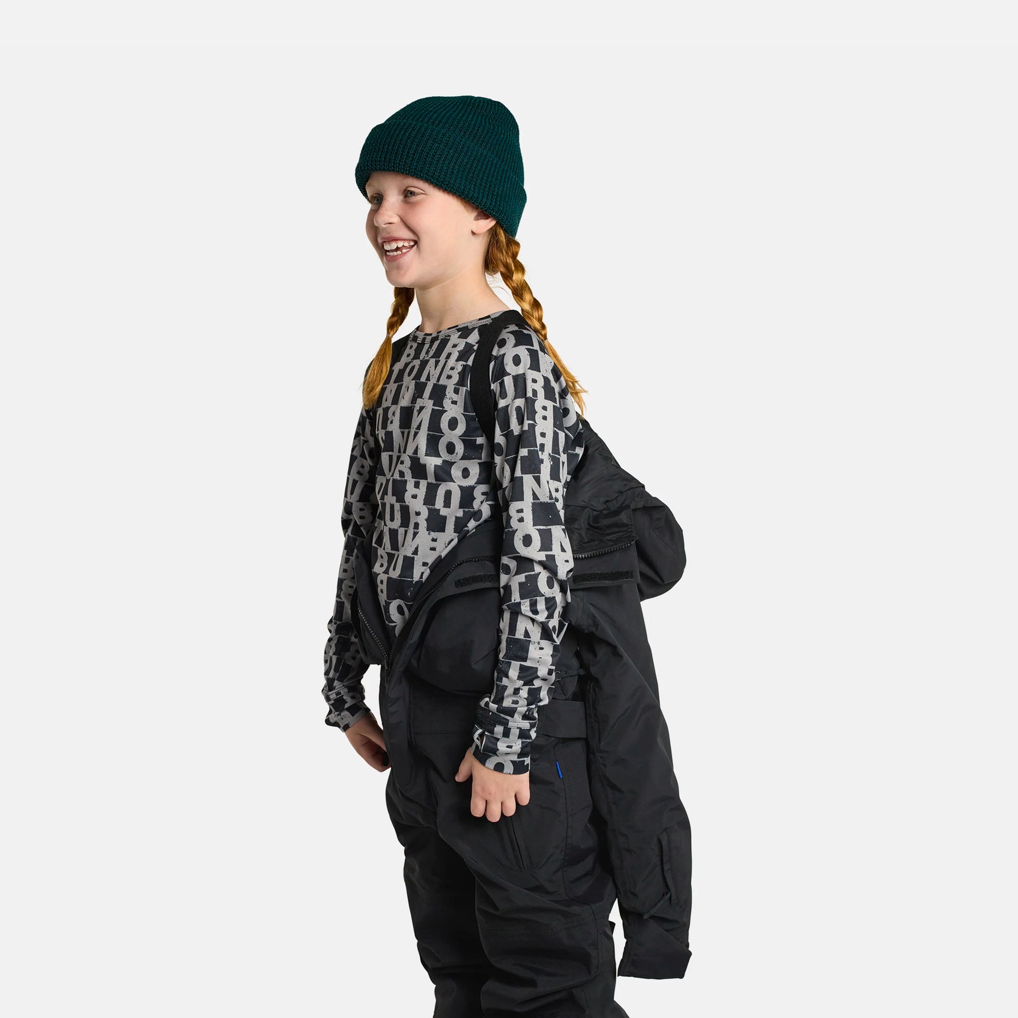 Boys & Girls Black 2L One Piece Snowsuit