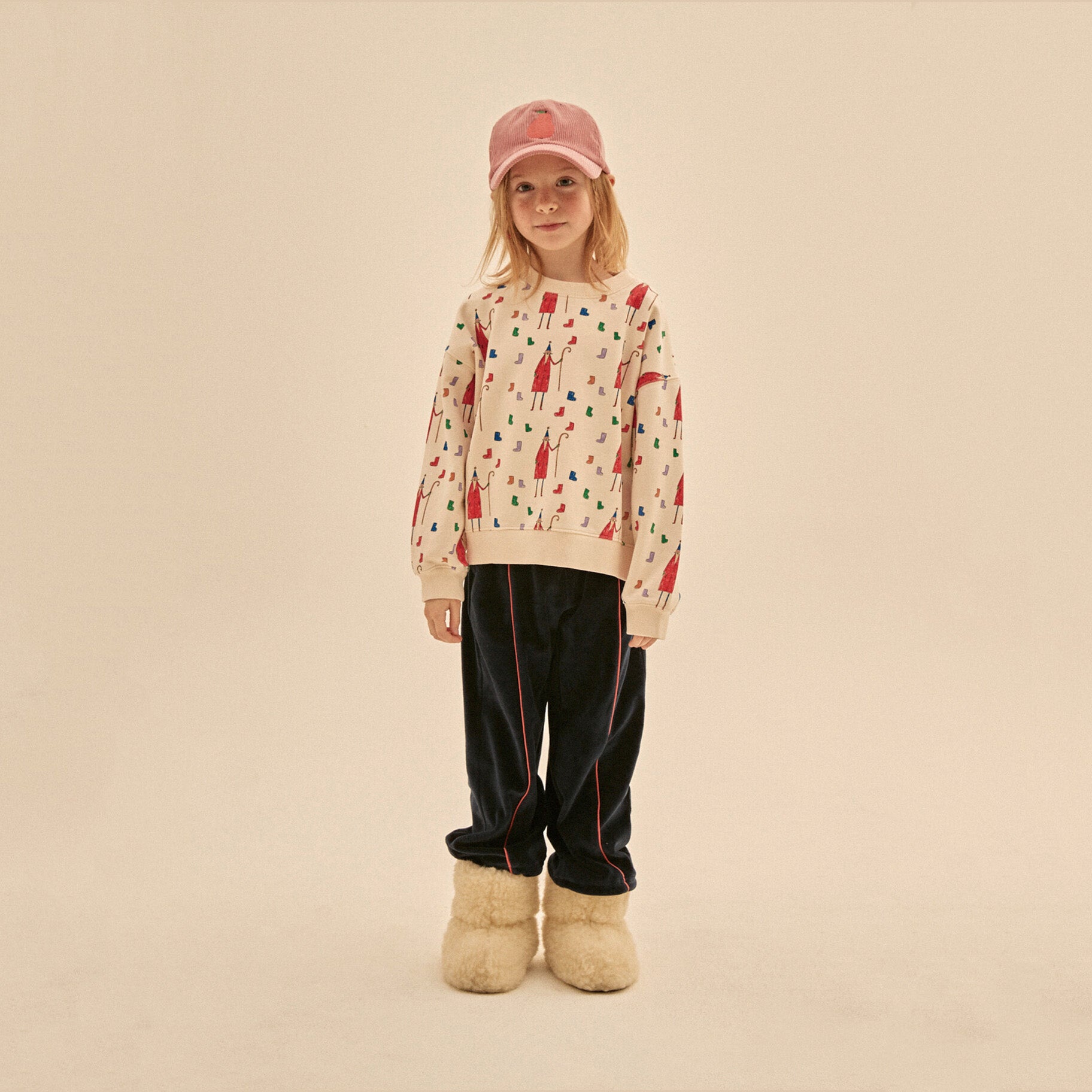 Boys & Girls Pink Corduroy Cap