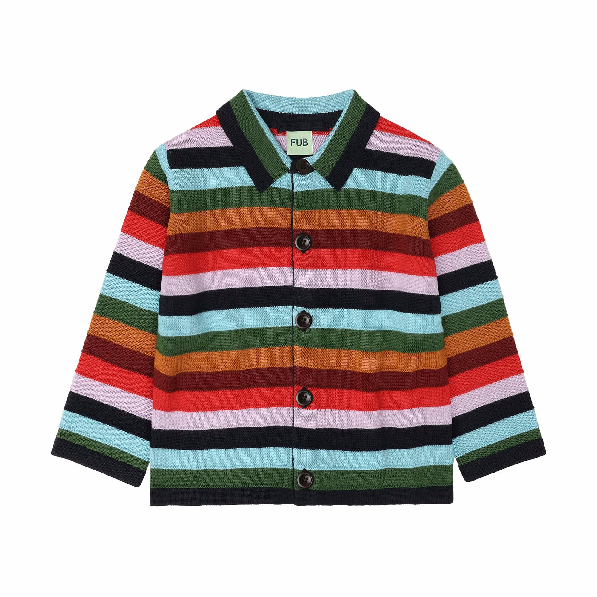 Boys & Girls Multicolor Stripes Wool Jacket
