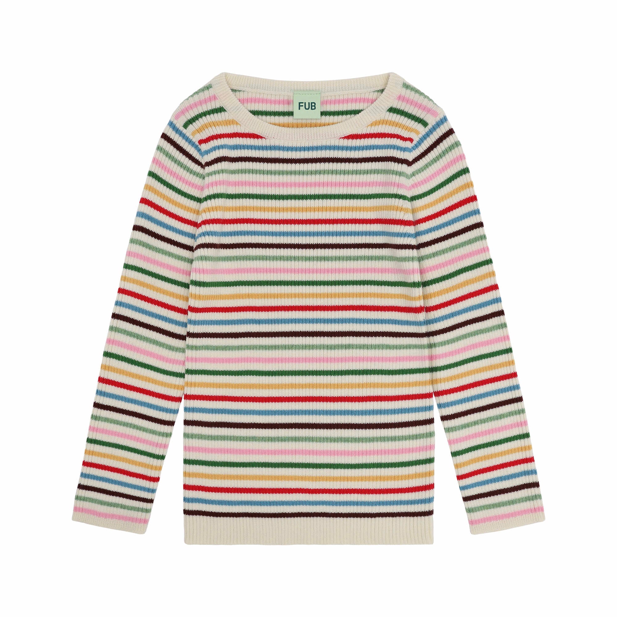 Boys & Girls Multicolor Stripes Cotton T-Shirt