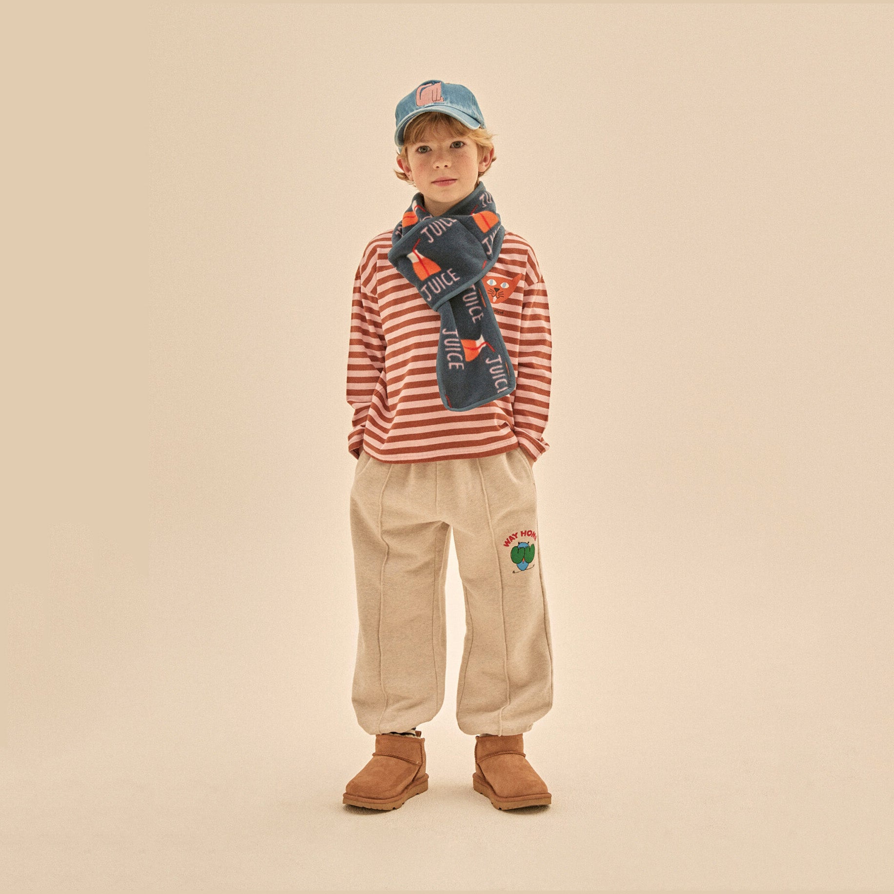 Boys & Girls Oatmeal Cotton Trousers
